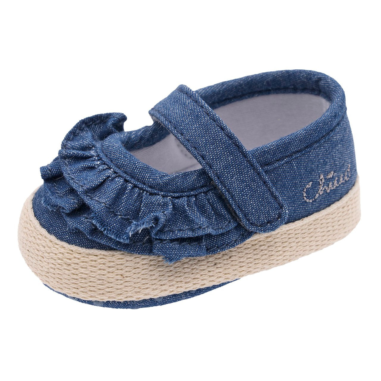 Ballerina denim con graziosa rouches - NUOVA COLLEZIONE CHICCO P/E 2025