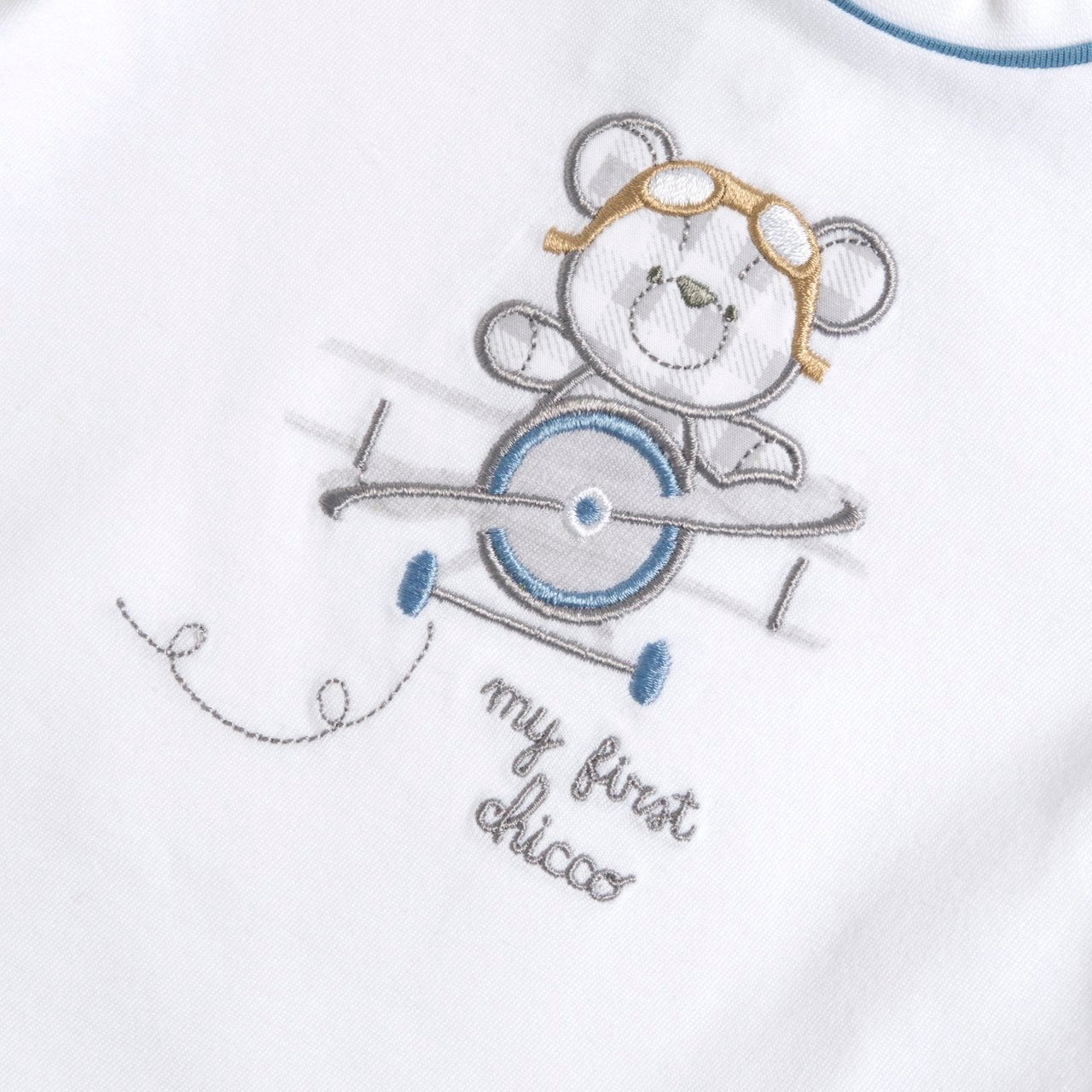 T-shirt manica lunga con orsetto pilota - NUOVA COLLEZIONE CHICCO P/E 2024
