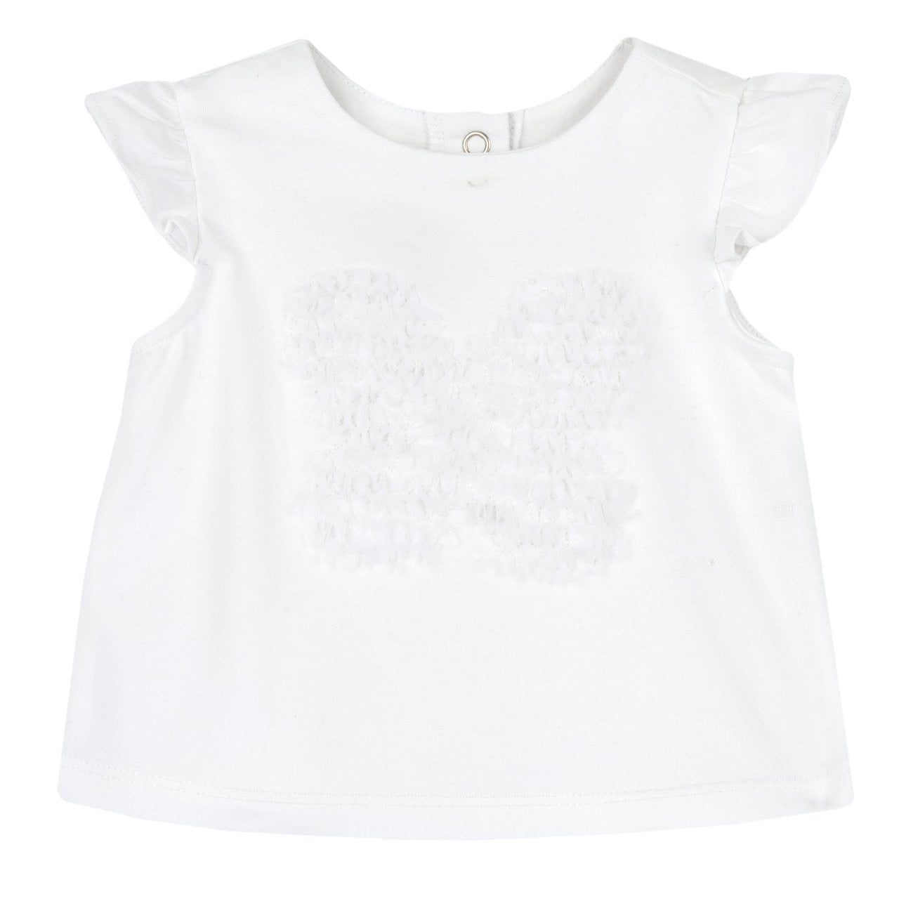 T-shirt manica corta con farfallina in organza - NUOVA COLLEZIONE CHICCO P/E 2025