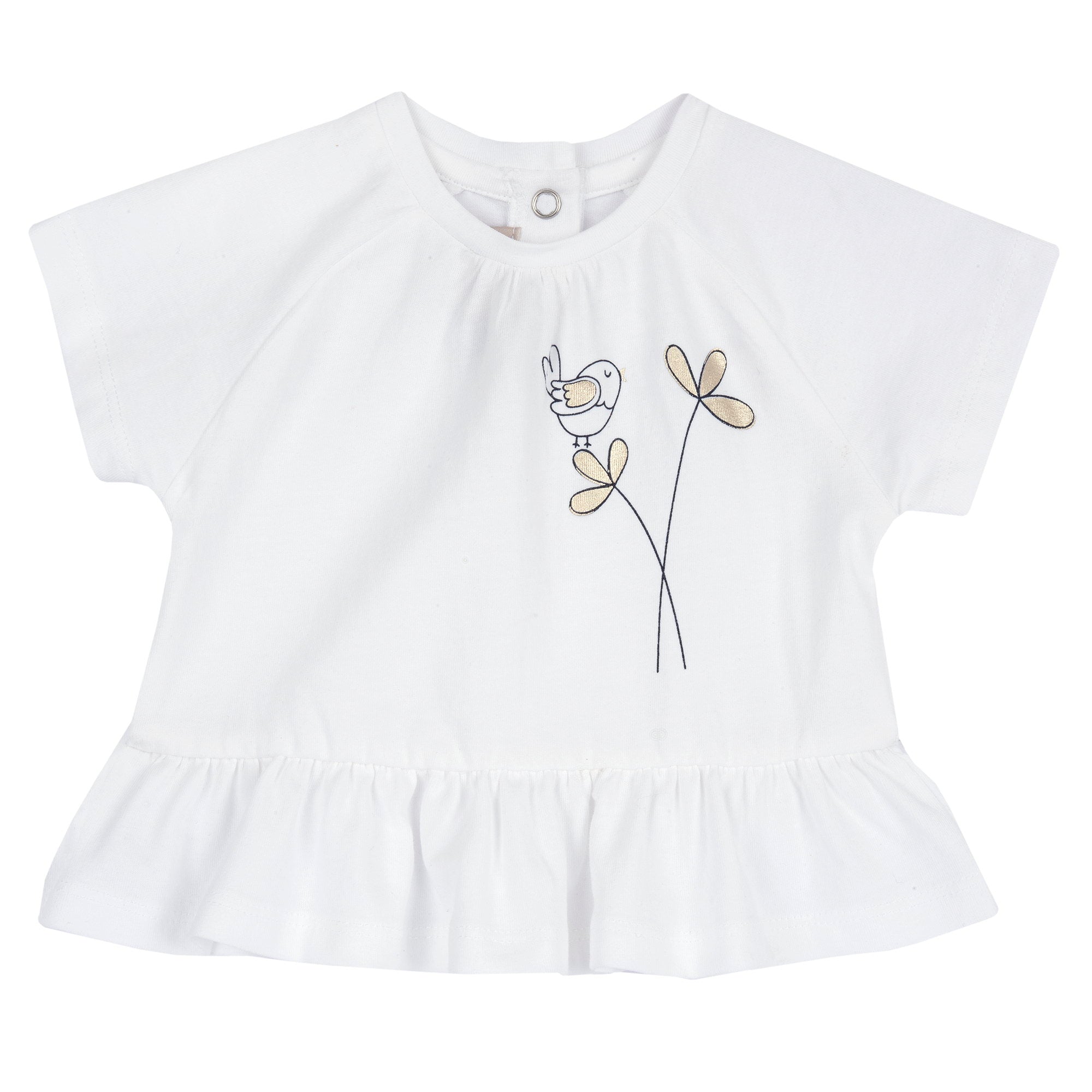 T-shirt manica corta con stampa e volants - NUOVA COLLEZIONE CHICCO P/E 2025