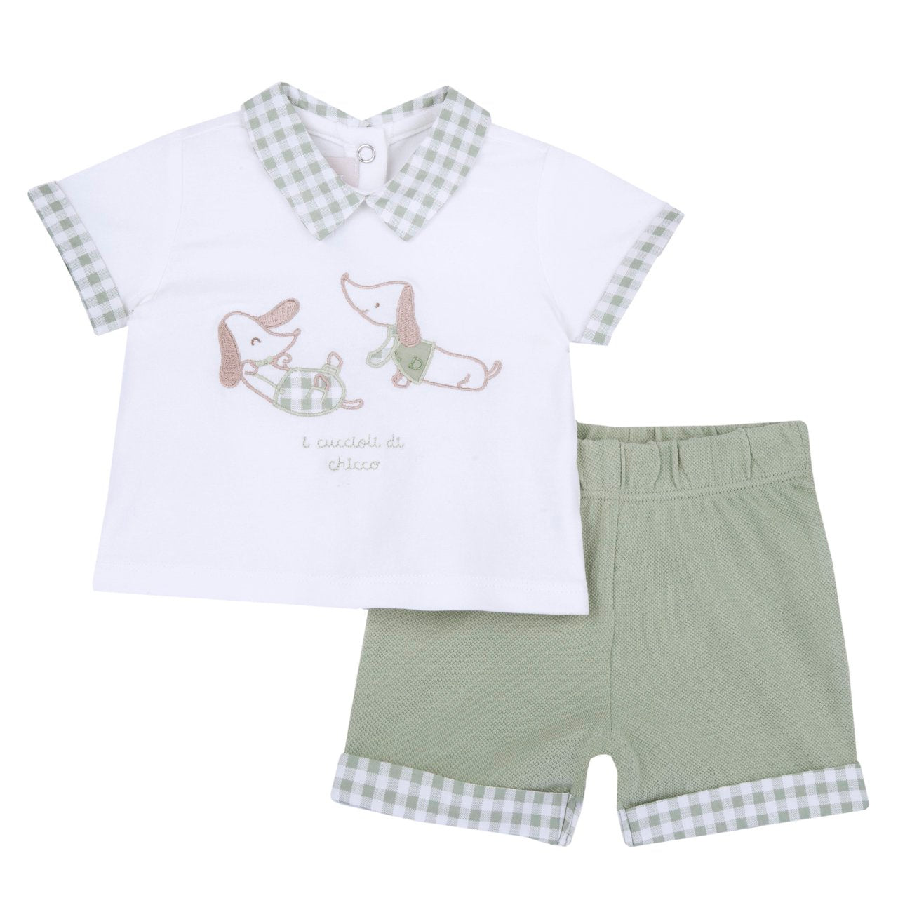 Set t-shirt manica corta con cagnolini + pantaloni corti - NUOVA COLLEZIONE CHICCO P/E 2025