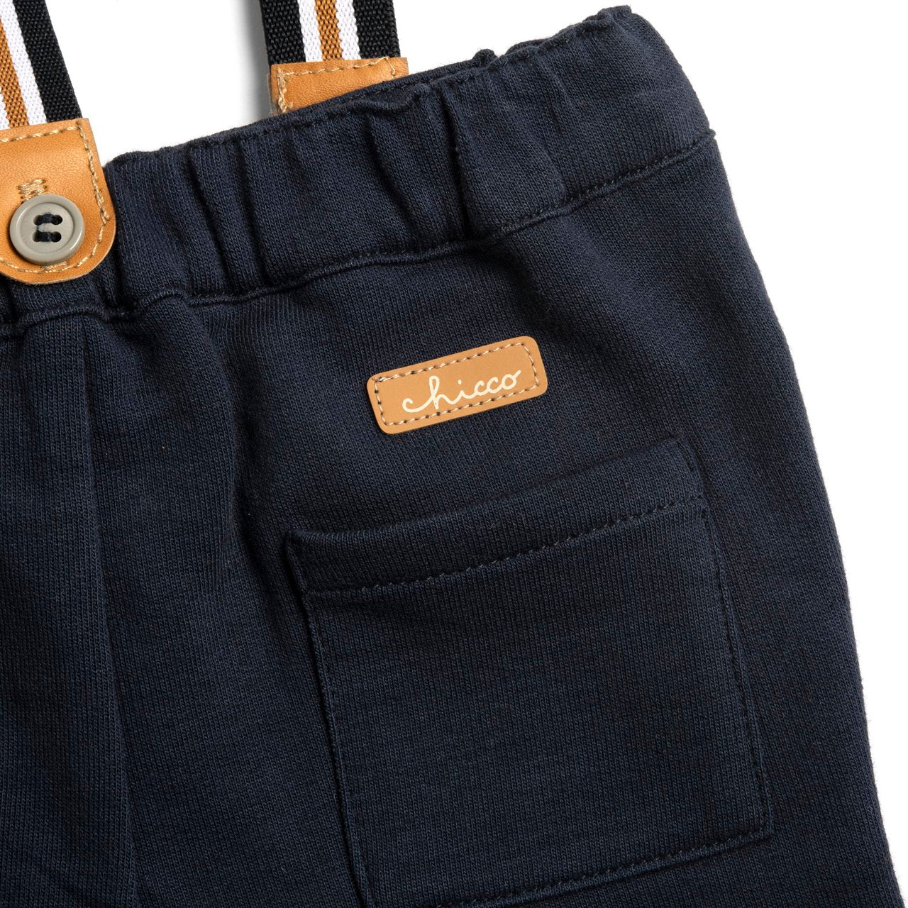 Set camicia a righe + pantaloni corti con bretelle - NUOVA COLLEZIONE CHICCO P/E 2025