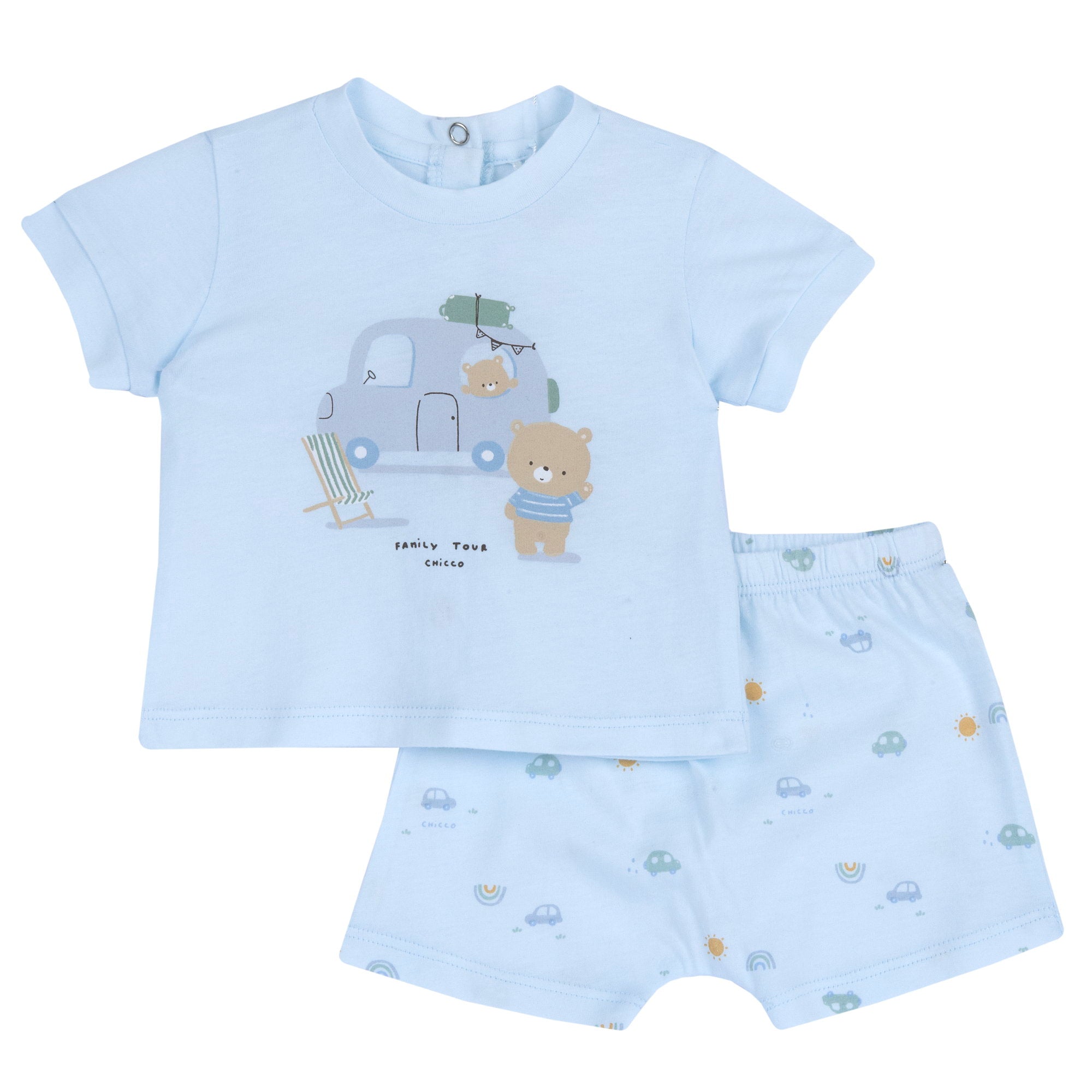 Set t-shirt e pantaloni corti con orsetti - NUOVA COLLEZIONE CHICCO P/E 2025