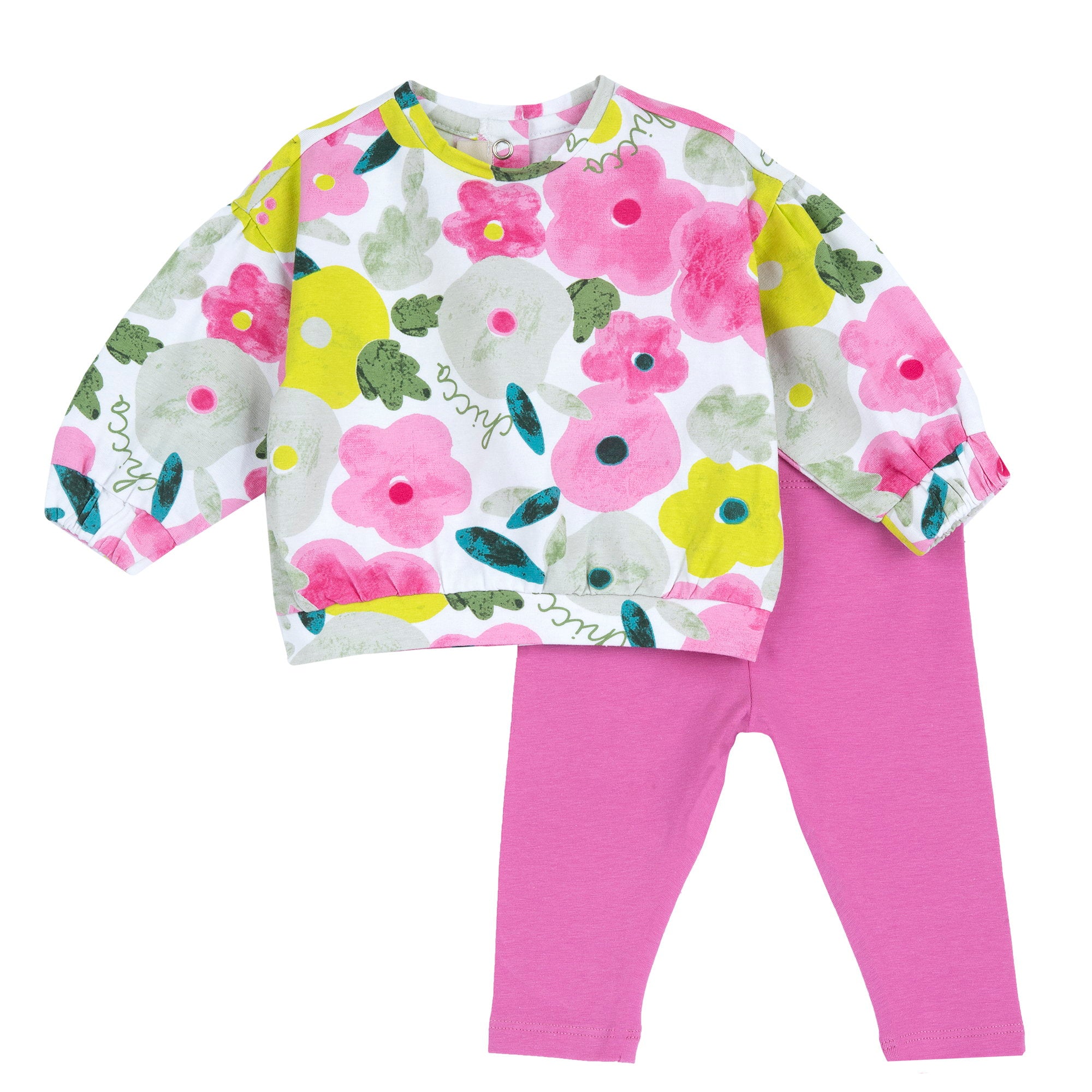 Set maglietta fantasia fiori e leggings lungo - NUOVA COLLEZIONE CHICCO P/E 2025