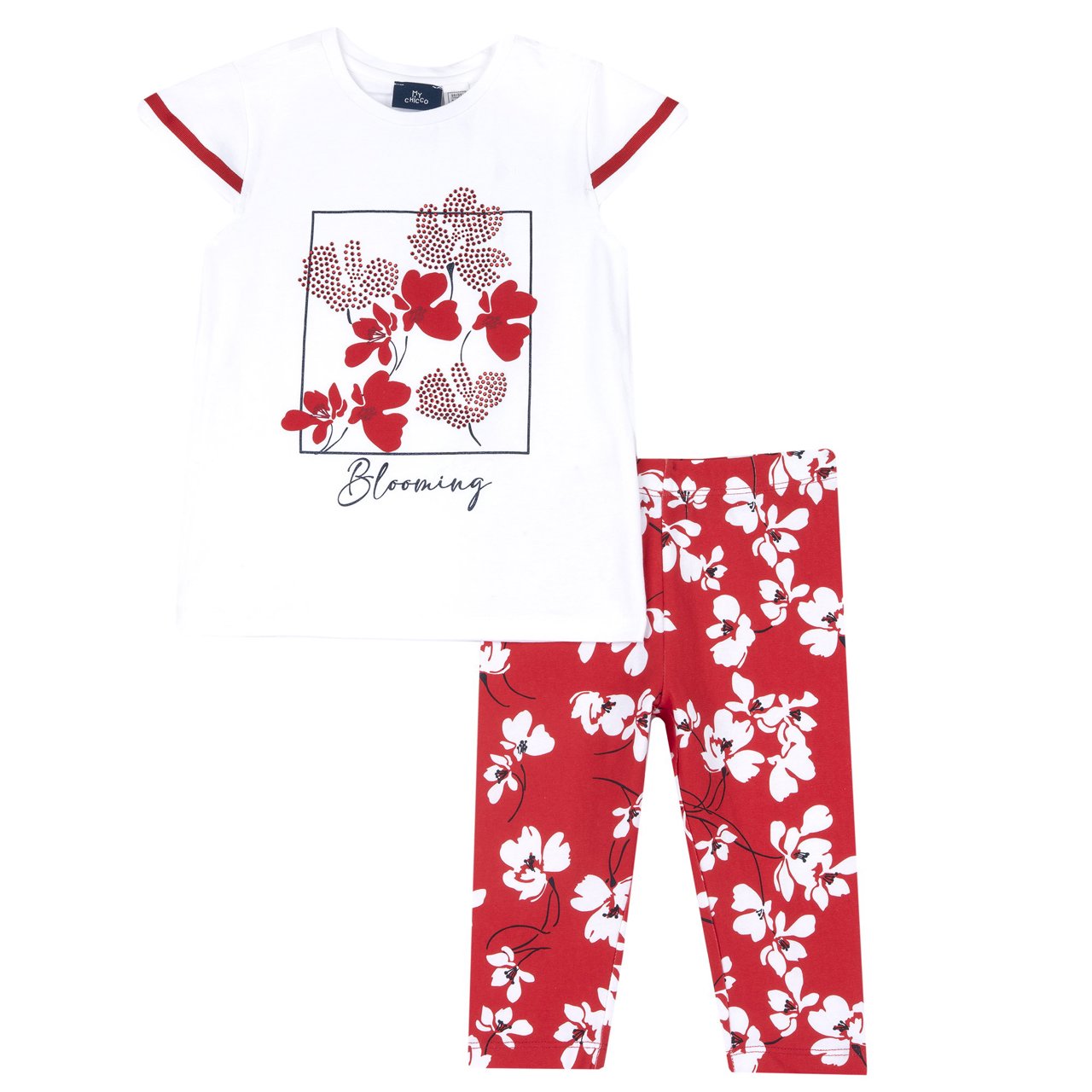 Set t-shirt e leggings con fiori - NUOVA COLLEZIONE CHICCO P/E 2024