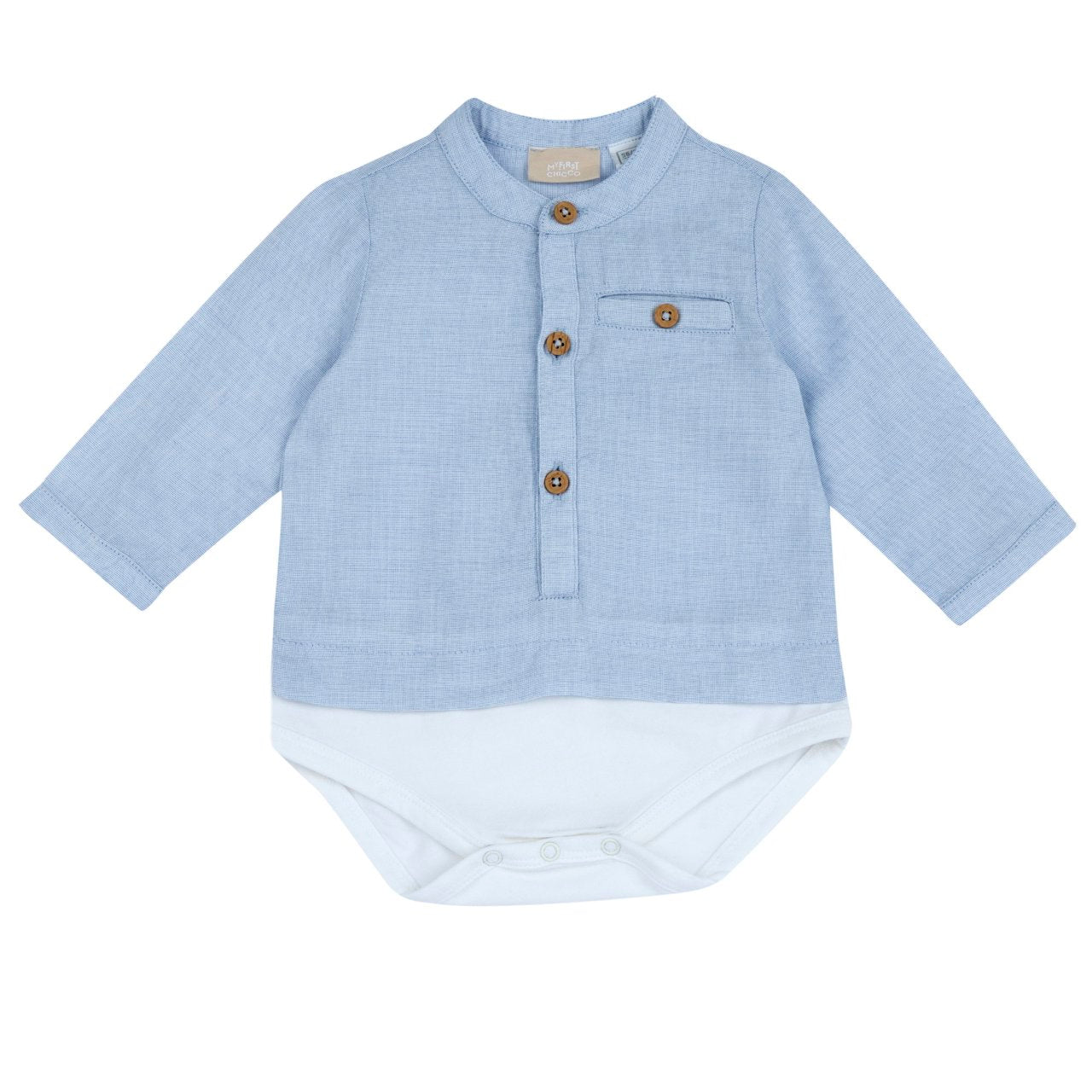 Camicia a body in tessuto fil à fil - NUOVA COLLEZIONE CHICCO P/E 2026