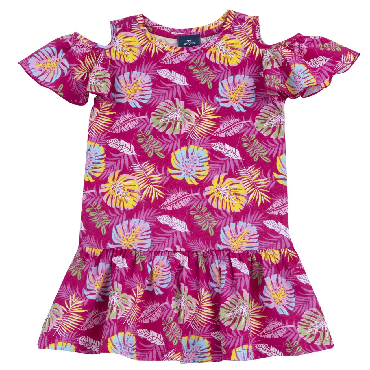 Vestito manica corta fantasia tropicale - NUOVA COLLEZIONE CHICCO P/E 2026
