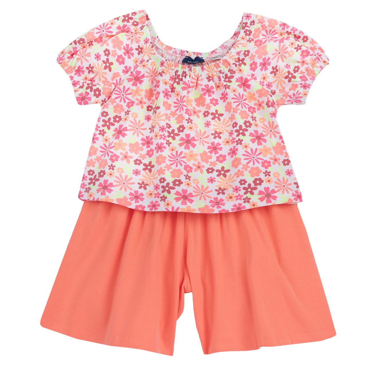 Completo t-shirt manica corta a fiorellini + pantaloni corti - NUOVA COLLEZIONE CHICCO P/E 2026
