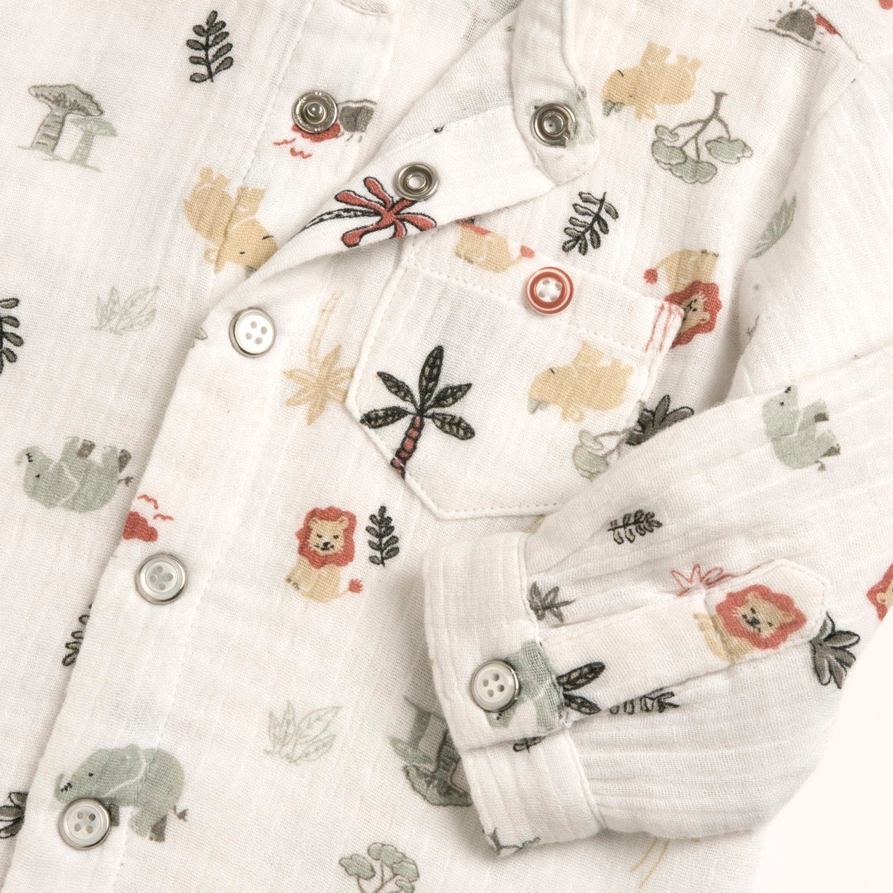 Camicia manica lunga in garza stampa Savana - NUOVA COLLEZIONE CHICCO P/E 2026