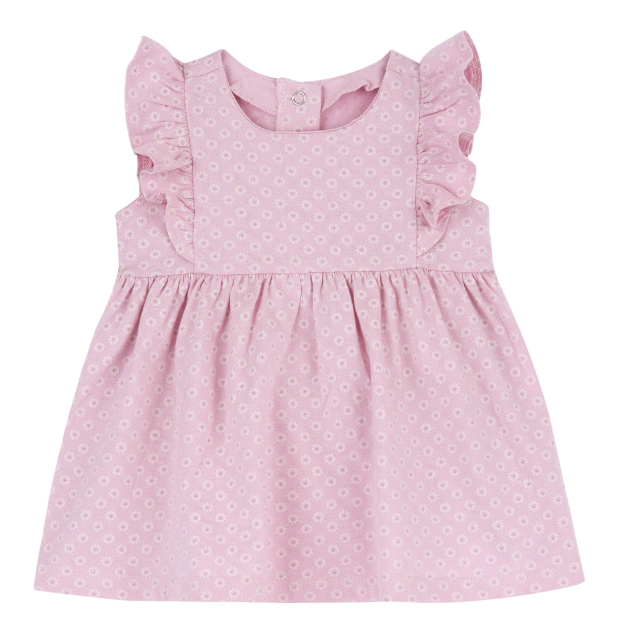 Vestito manica corta con stampa micro margherite - NUOVA COLLEZIONE CHICCO P/E 2026