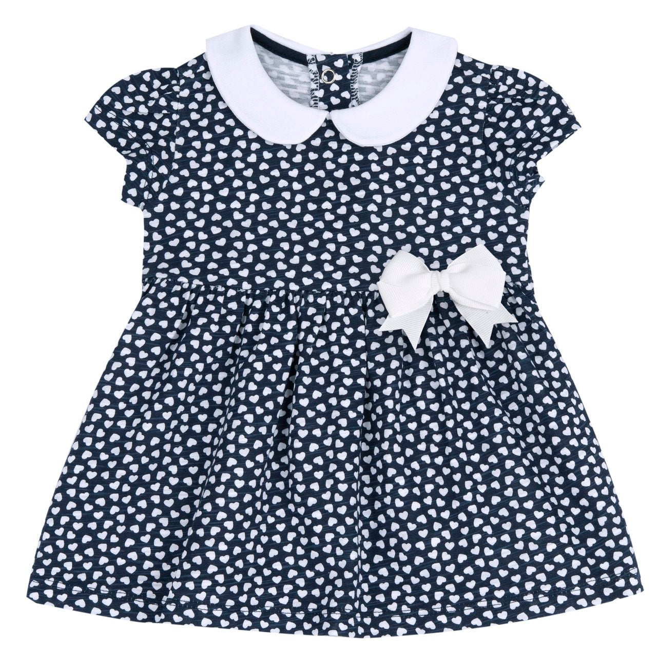 Vestito manica corta stampa mini cuoricini - NUOVA COLLEZIONE CHICCO P/E 2026