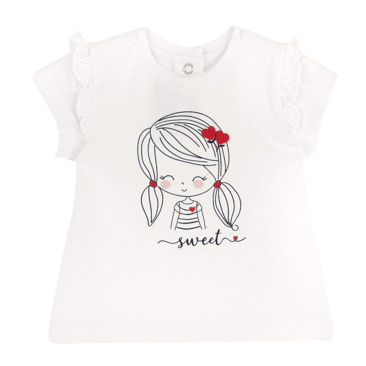 T-shirt manica corta con stampa bambolina - NUOVA COLLEZIONE CHICCO P/E 2026