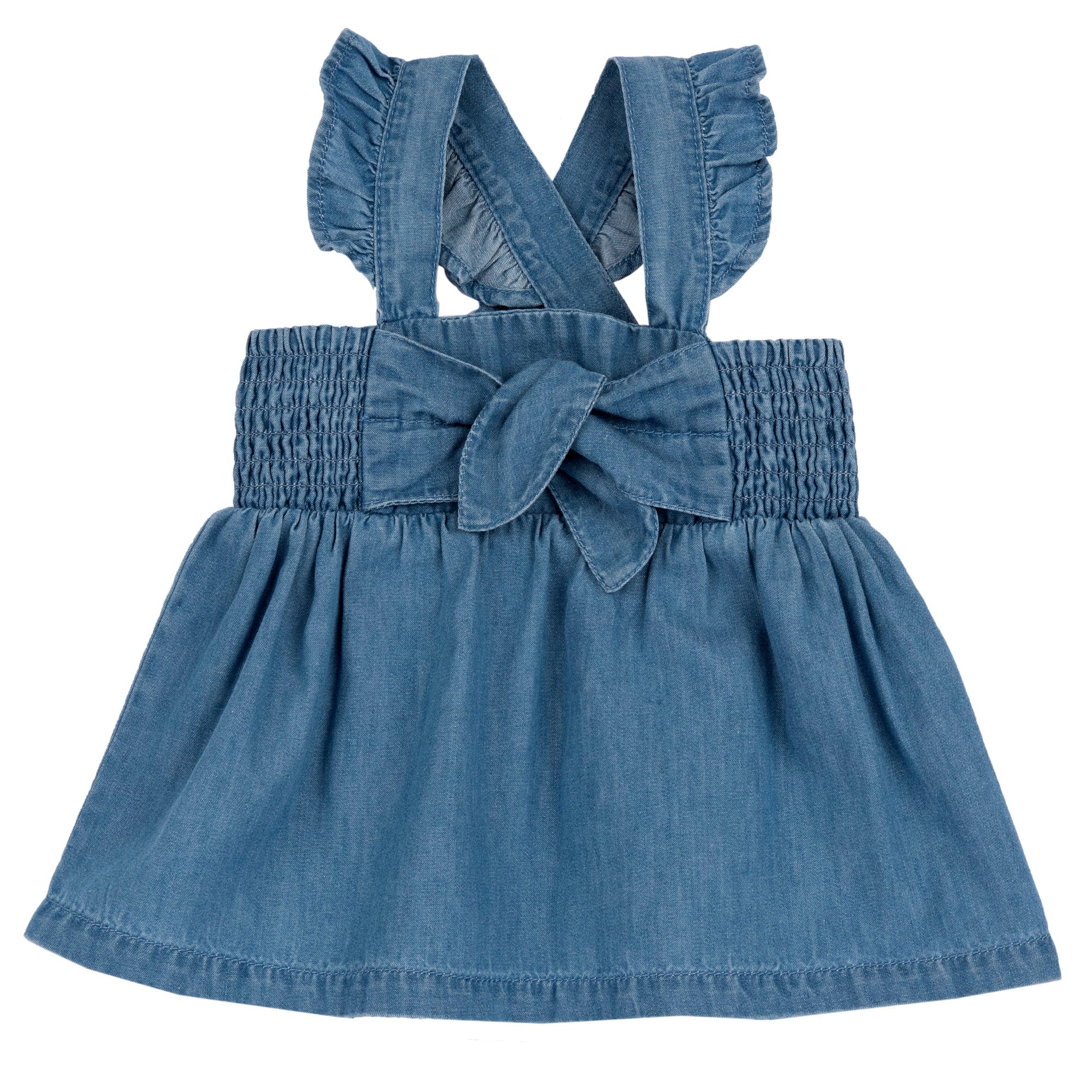 Salopette denim a gonna con fiocco - NUOVA COLLEZIONE CHICCO P/E 2026