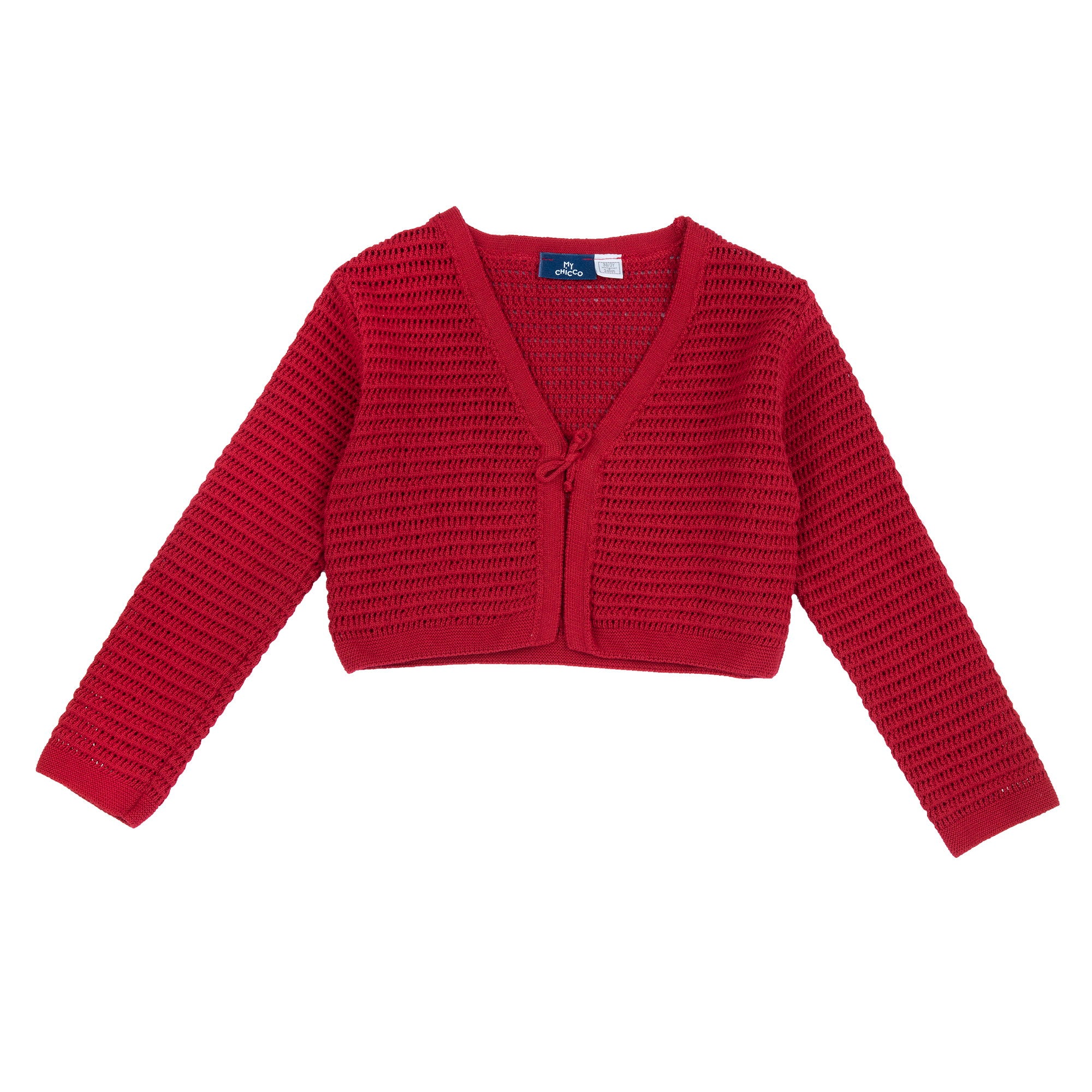 Cardigan in filo con chiusura a laccetto - NUOVA COLLEZIONE CHICCO P/E 2026
