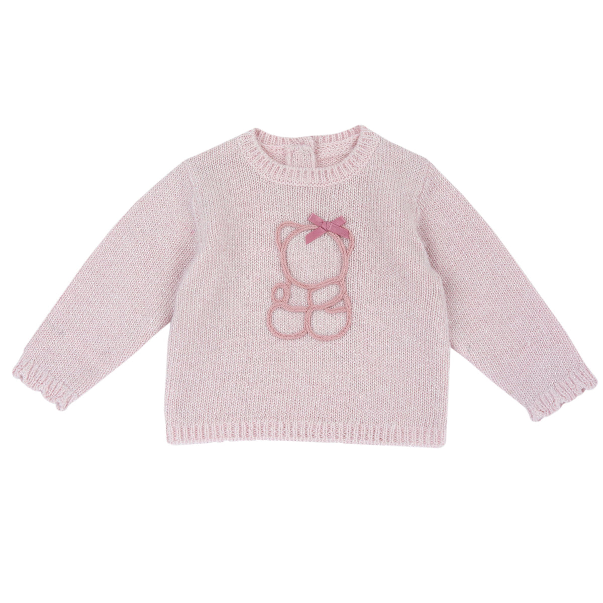 Pullover in maglia glitter con orsetta - NUOVA COLLEZIONE CHICCO A/I 2026-27