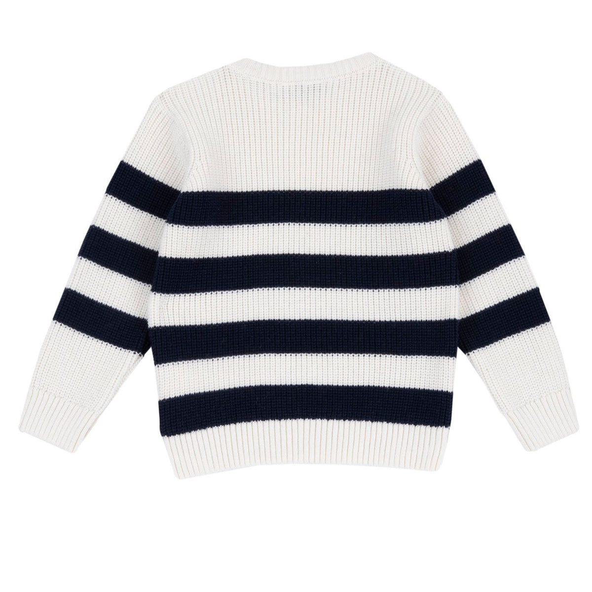 Maglione in misto lana a righe bianco e blu - NUOVA COLLEZIONE CHICCO A/I 2026-27