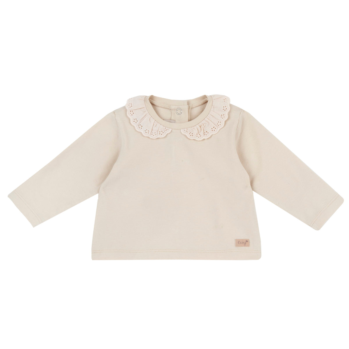 Maglia manica lunga con colletto in pizzo sangallo - NUOVA COLLEZIONE CHICCO A/I 2026-27