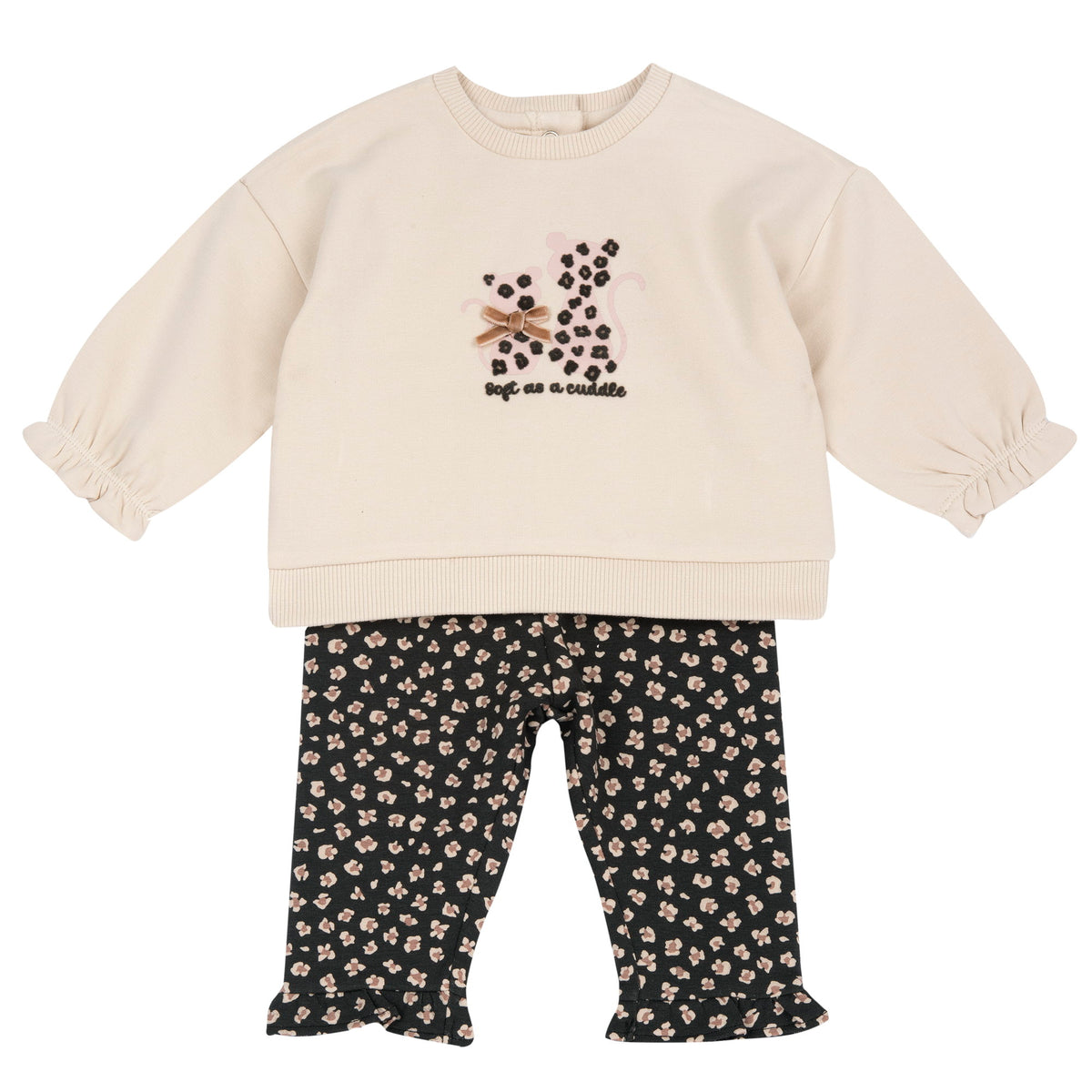 Completo 2 pz. in felpa con fantasia animalier - NUOVA COLLEZIONE CHICCO A/I 2026-27
