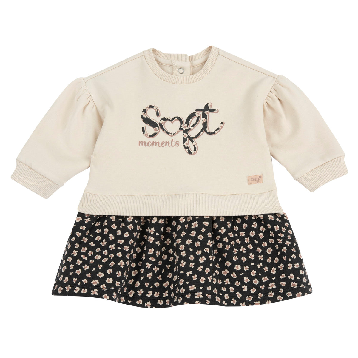 Abito in felpa con fantasia animalier/fiorellini - NUOVA COLLEZIONE CHICCO A/I 2026-27