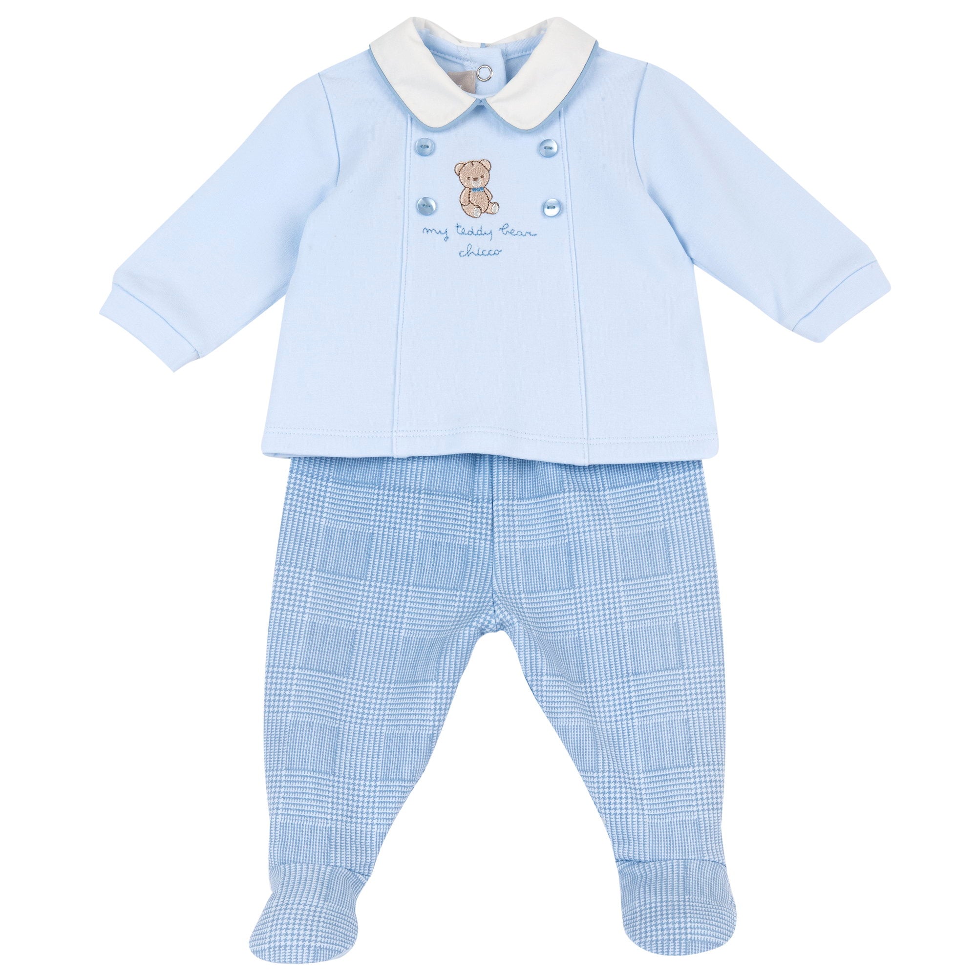 Completo 2 pz. caldo cotone con ricamo Teddy Bear - NUOVA COLLEZIONE CHICCO A/I 2026-27