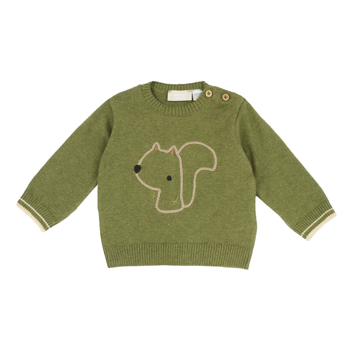 Pullover in maglia misto cotone e lana con piccolo scoiattolo - NUOVA COLLEZIONE CHICCO A/I 2026-27