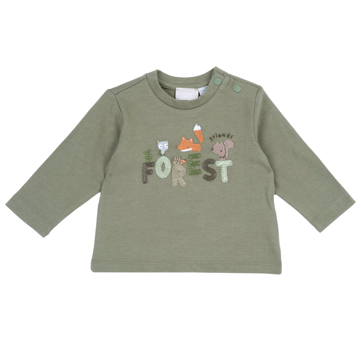 Maglia manica lunga con ricamo amici del bosco - NUOVA COLLEZIONE CHICCO A/I 2026-27