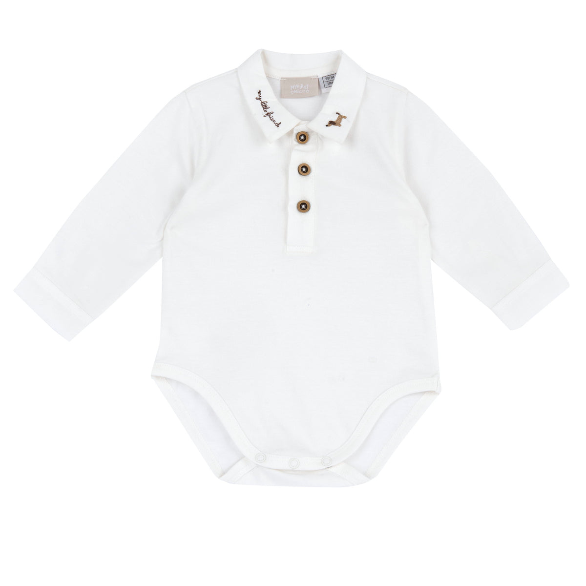 Body esternabile effetto camicia con colletto ricamato - NUOVA COLLEZIONE CHICCO A/I 2026-27