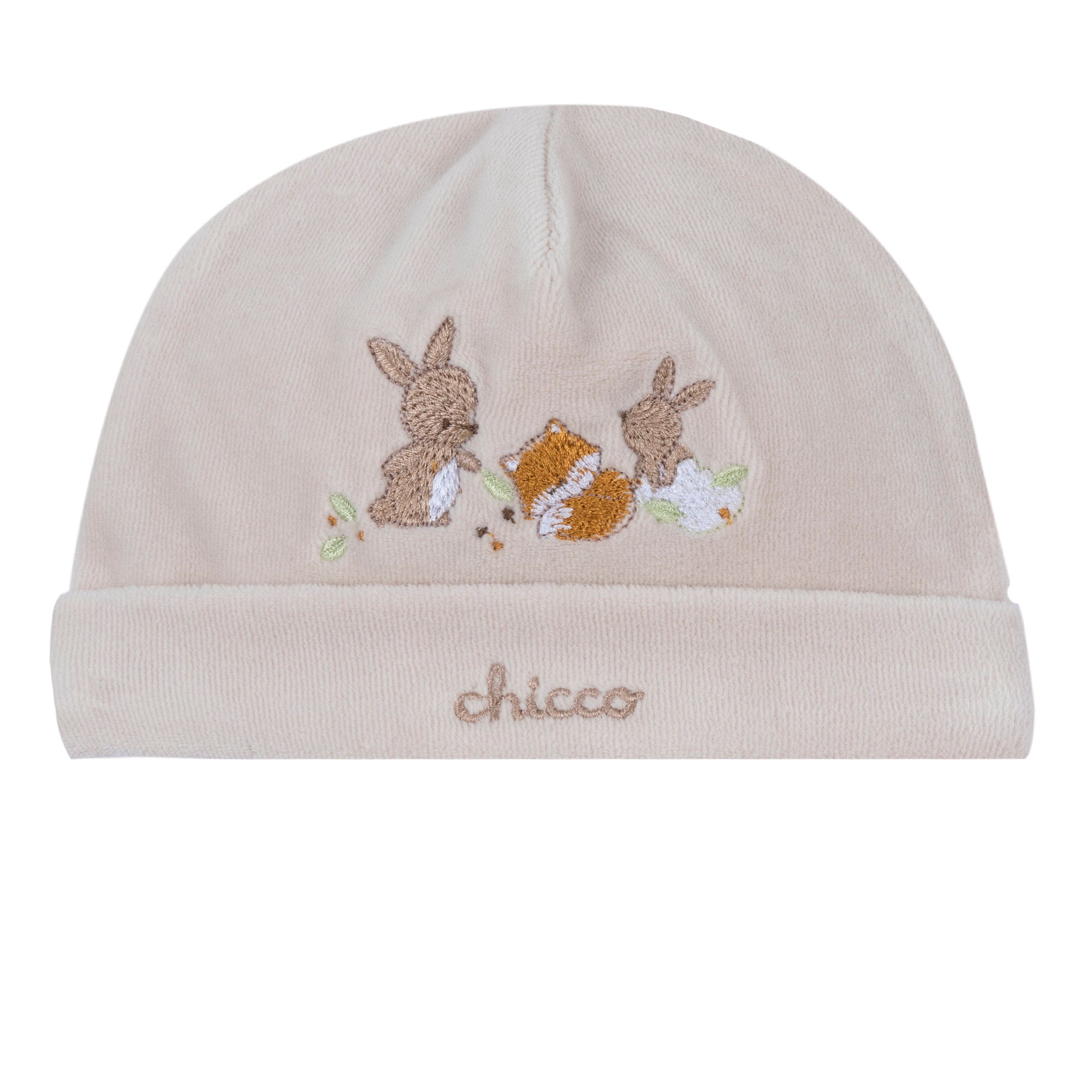 Cappello ciniglia con risvolto e piccolo ricamo - NUOVA COLLEZIONE CHICCO A/I 2026-27