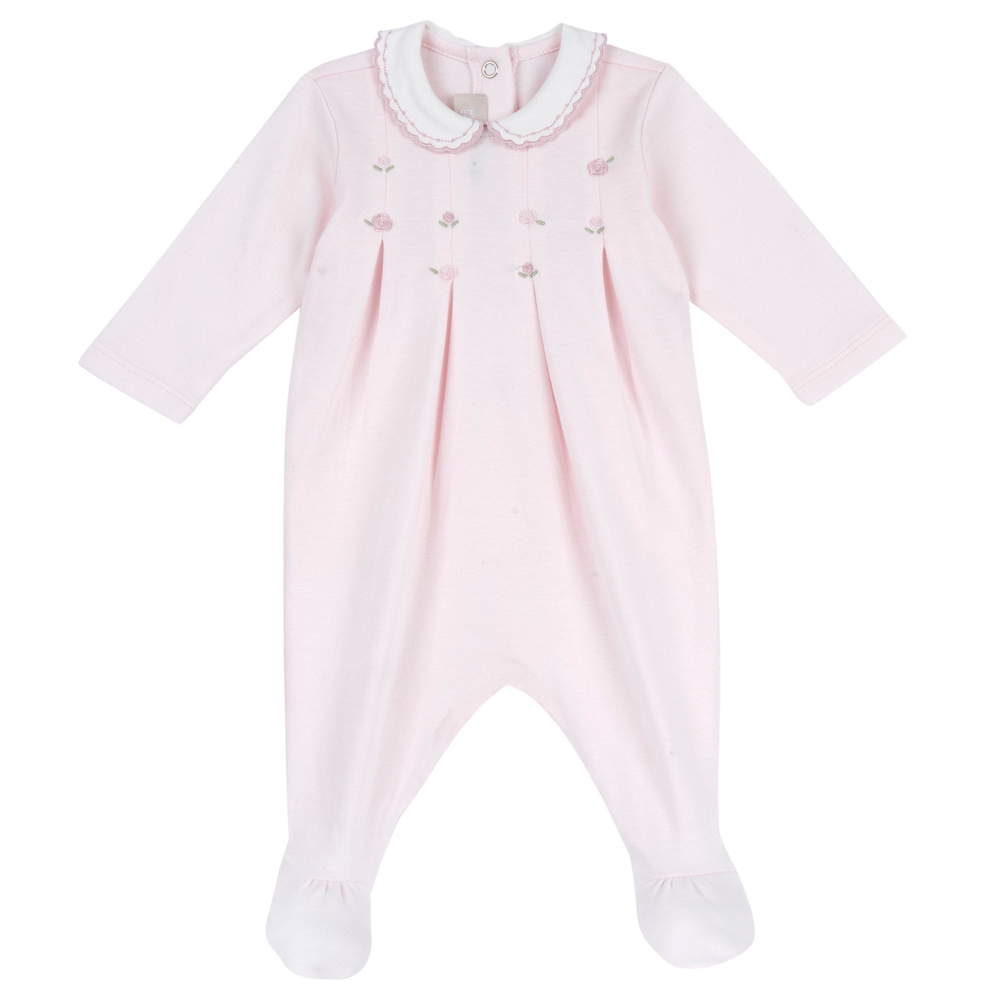 Tutina intera caldo cotone con ricamo rose - NUOVA COLLEZIONE CHICCO A/I 2026-27