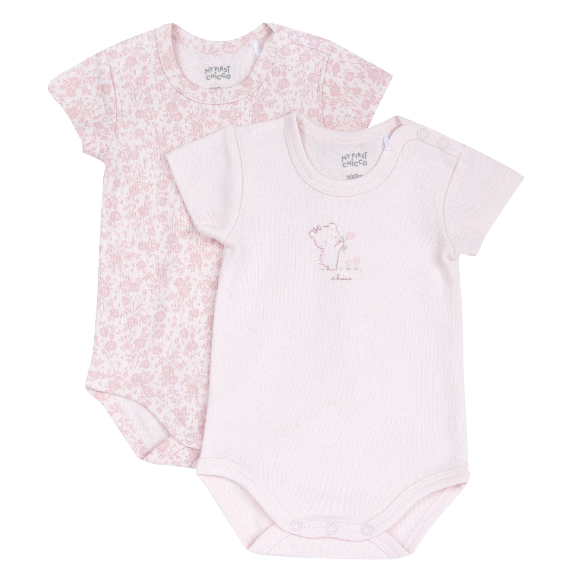 Set 2 body manica corta con piccola orsetta - NUOVA COLLEZIONE CHICCO A/I 2026-27