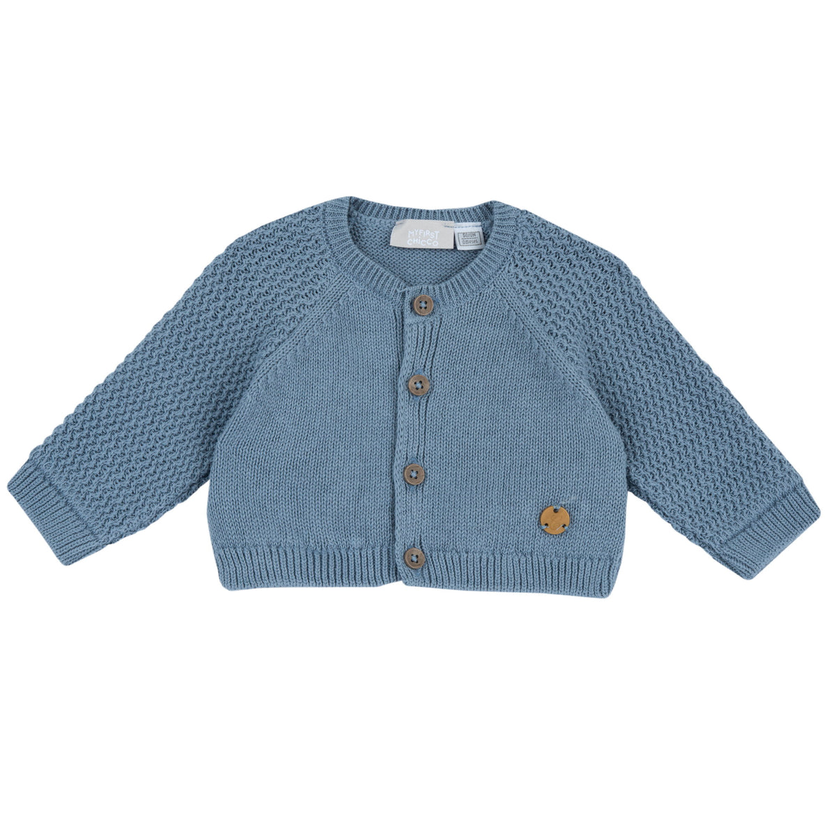 Cardigan in maglia calda con lavorazione nido d'ape - NUOVA COLLEZIONE CHICCO A/I 2026-27