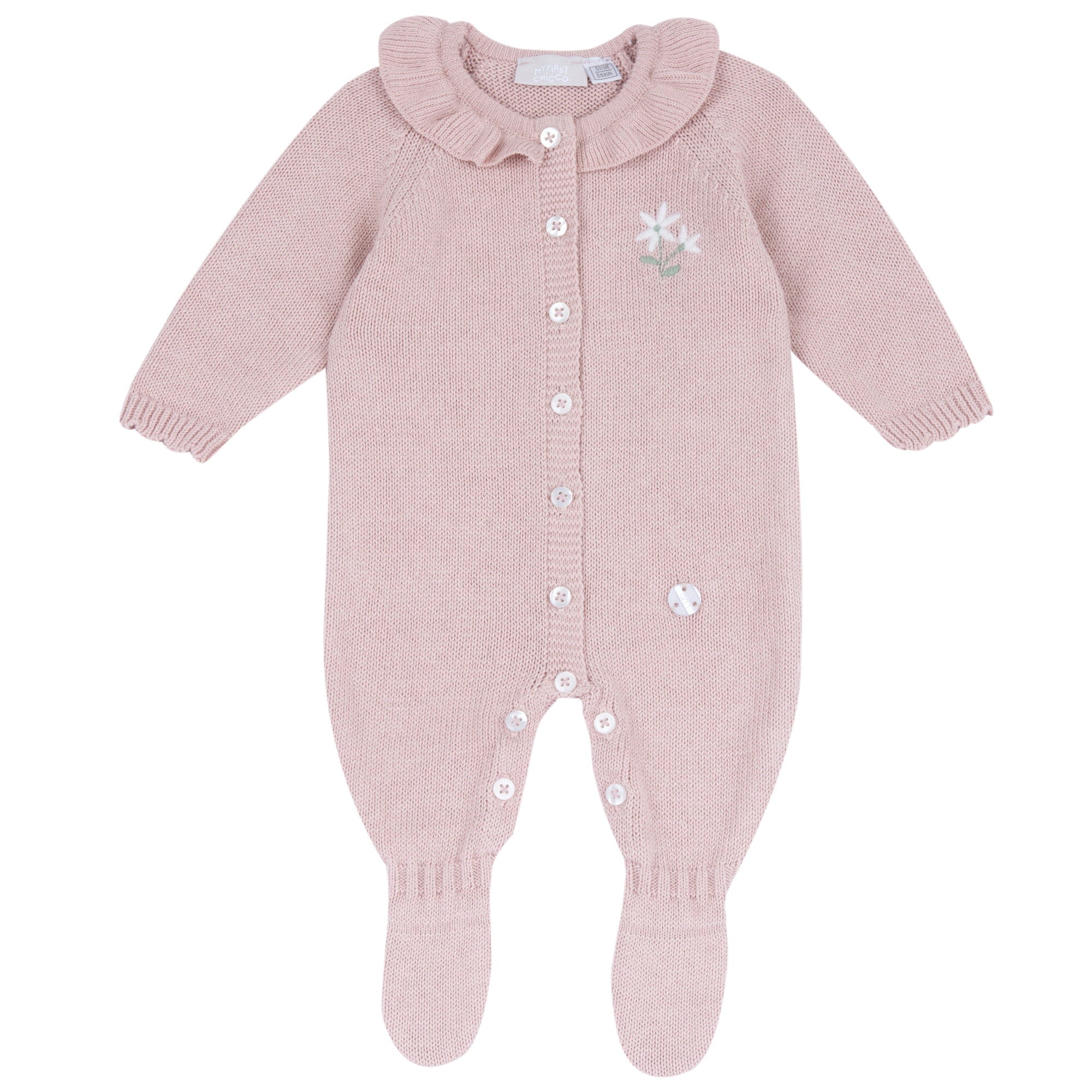 Tutina lunga inb tricot con colletto a roches  Nuova collezione Chicco A/I 2026/27