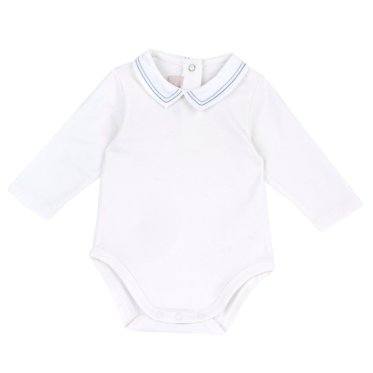 Body esternabile con colletto ricamato celeste - NUOVA COLLEZIONE CHICCO A/I 2026-27