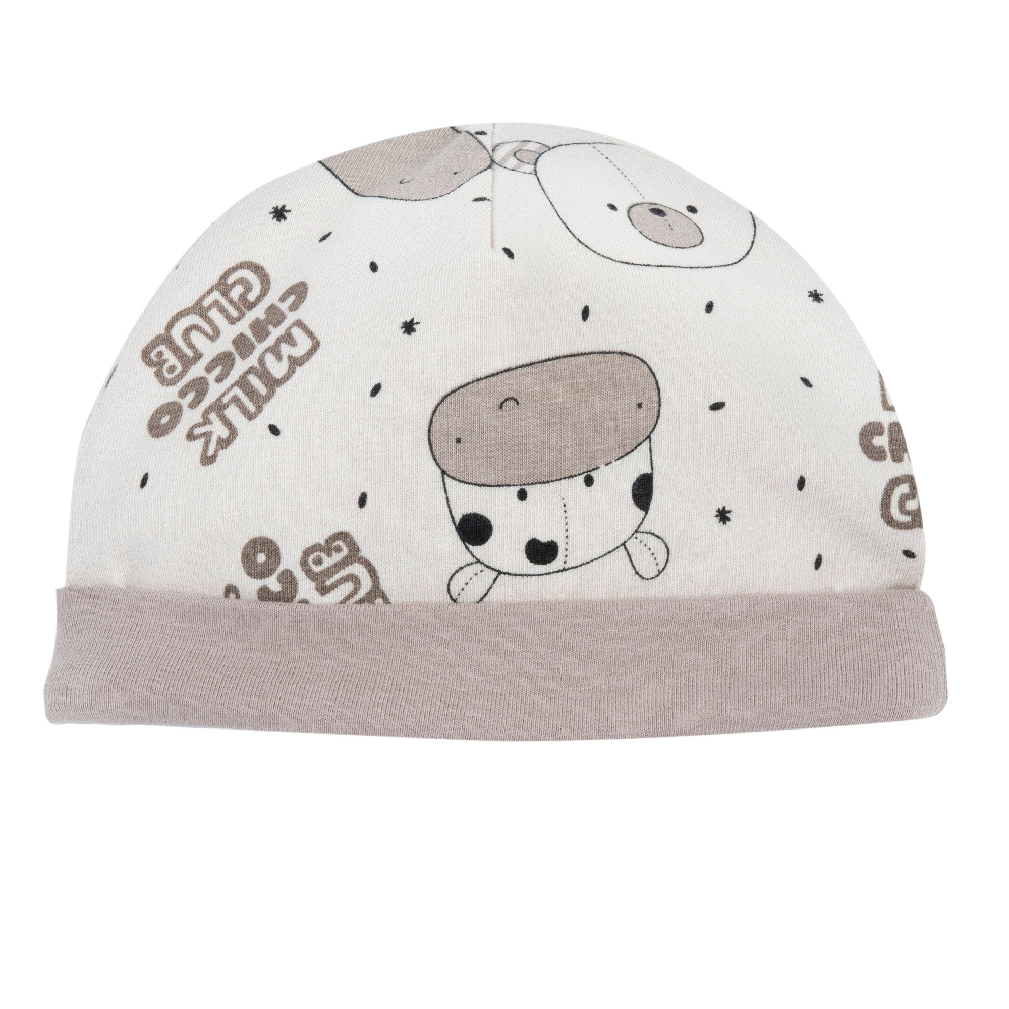 Cappello in felpa stampata con mucchette e orsetti - NUOCA COLLEZIONE CHICCO A/I 2026-27