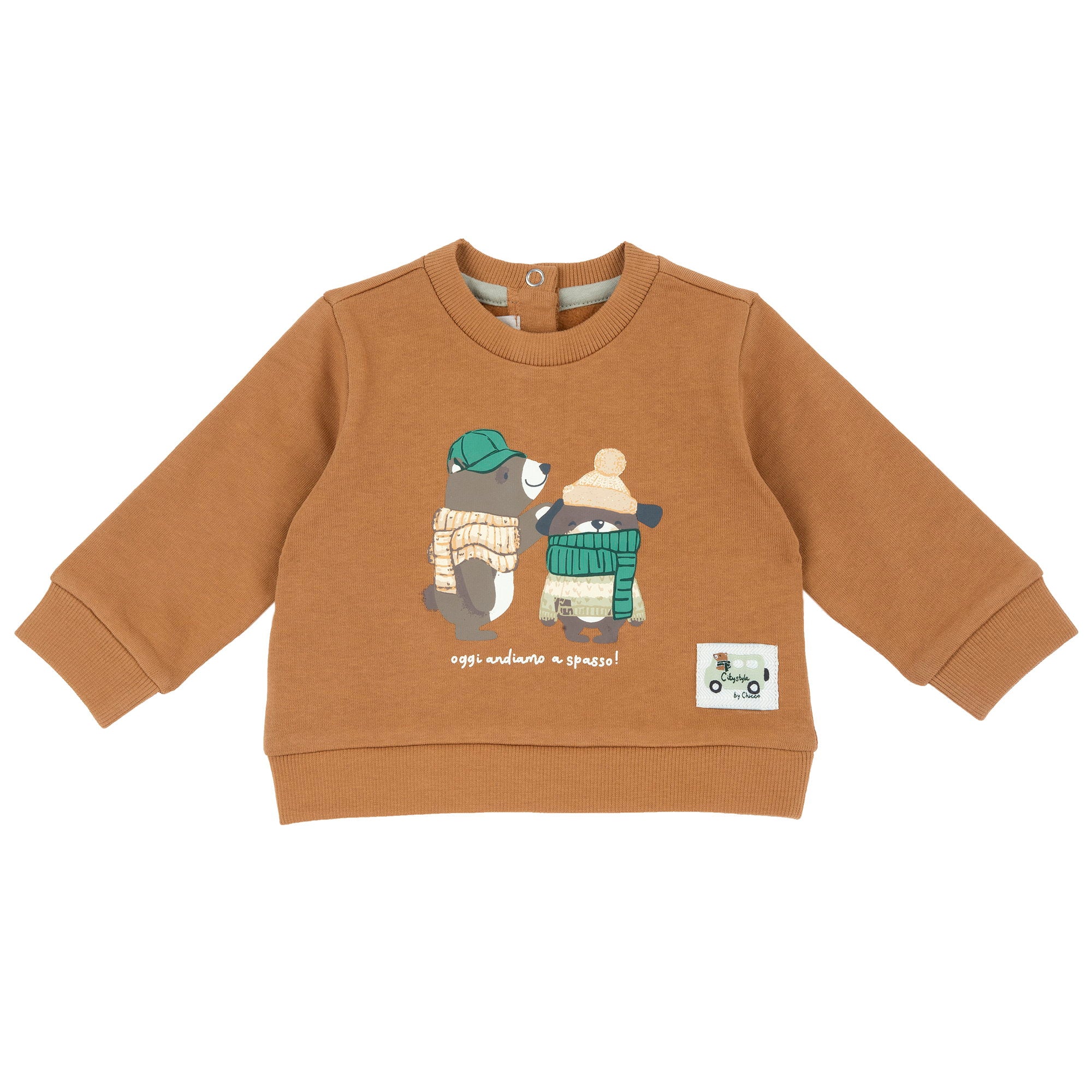 Felpa con stampa simpatici orsetti e frase - NUOVA COLLEZIONE CHICCO A/I 2026-27
