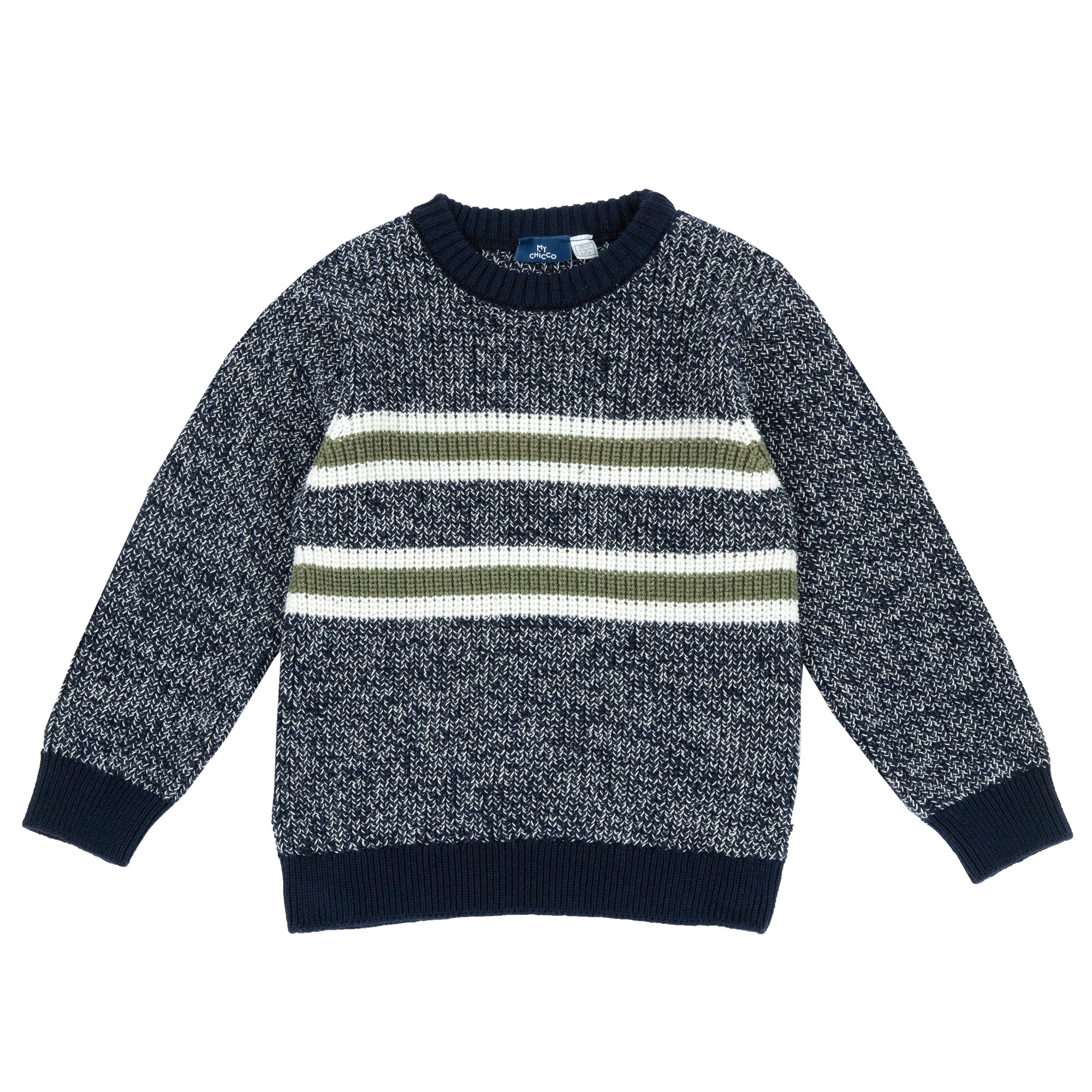 Pullover in maglia lavorata con righe colorate - NUOVA COLLEZIONE CHICCO A/I 2026-27