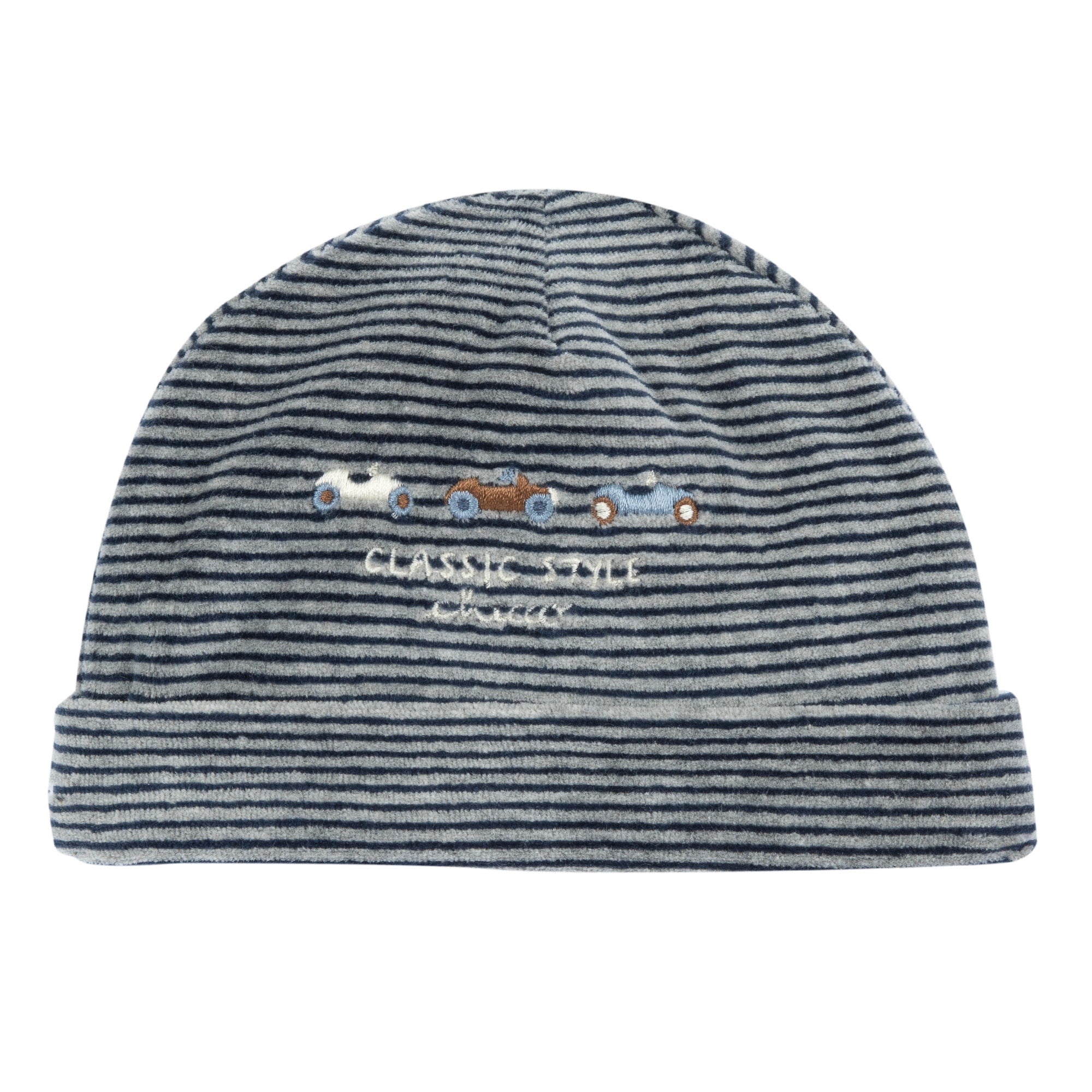 Cappello ciniglia a righe con ricamo macchinine - NUOVA COLLEZIONE CHICCO A/I 2026-27