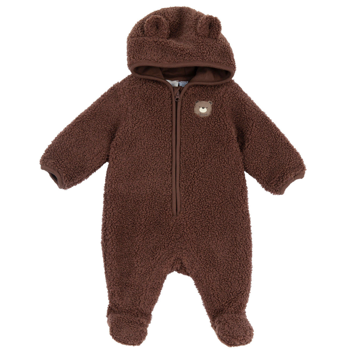 Tuta intera in teddy bear con cappuccio e orecchiette - NUOVA COLLEZIONE CHICCO A/I 2026-27