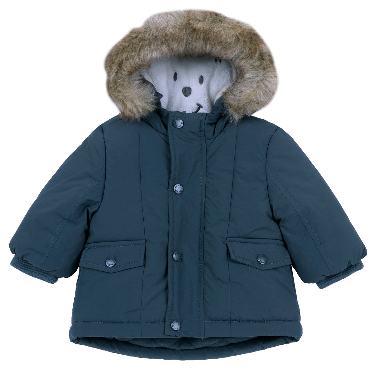 Giubbotto modello parka con cappuccio e fodera volpina - NUOVA COLLEZIONE CHICCO A/I 2026-27