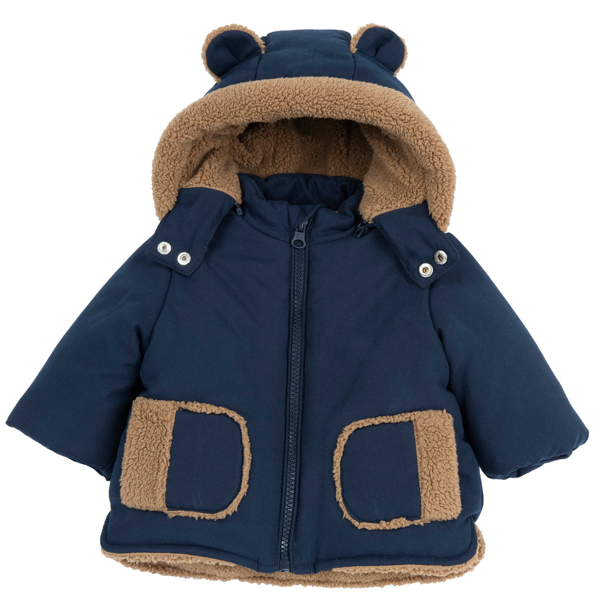 Giubbotto modello parka con orecchie e dettagli teddy - NUOVA COLLEZIONE CHICCO A/I 2026-27