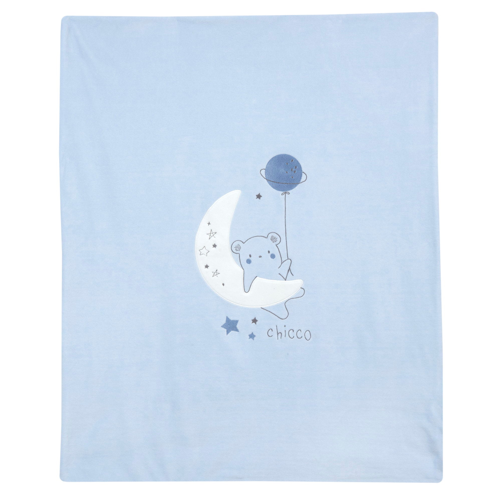 Coperta di ciniglia per carrozzina con orsetto sulla luna - NUOVA COLLEZIONE CHICCO A/I 2026-27