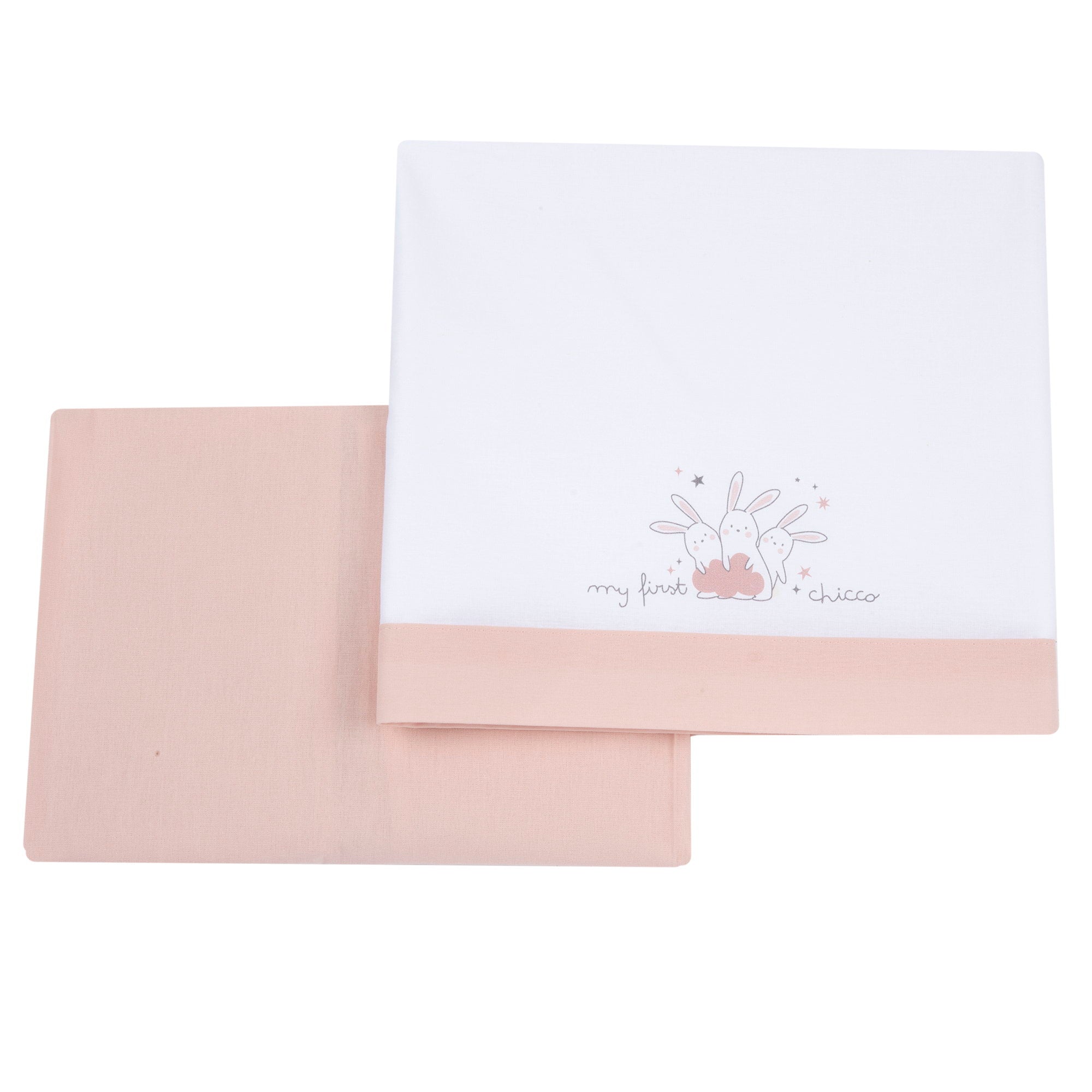 Set 2 pz. lenzuola per carrozzina con stampa coniglietti - NUOVA COLLEZIONE CHICCO A/I 2026-27