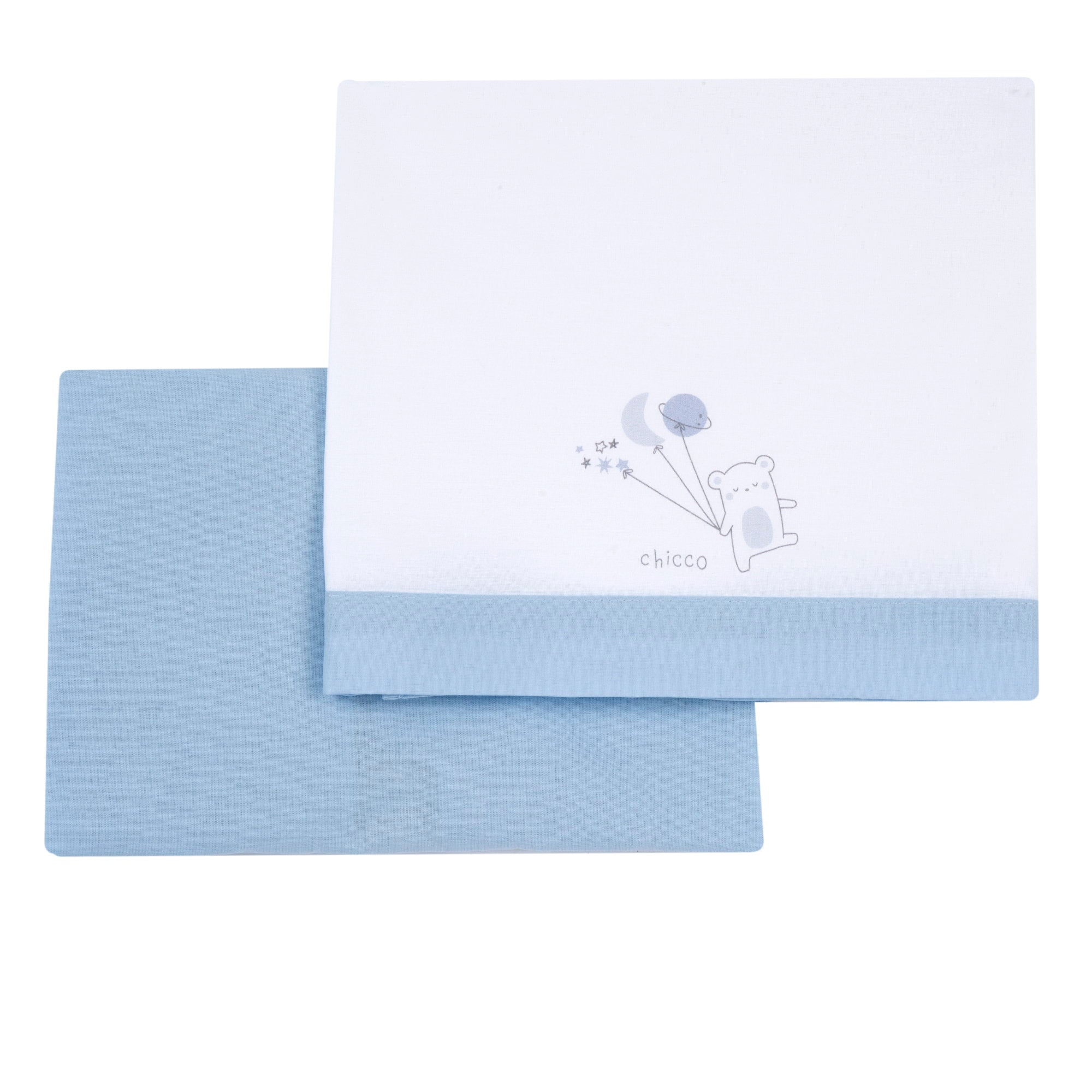 Set 2 pz. lenzuola per carrozzina con stampa con orsetto - NUOVA COLLEZIONE CHICCO A/I 2026-27
