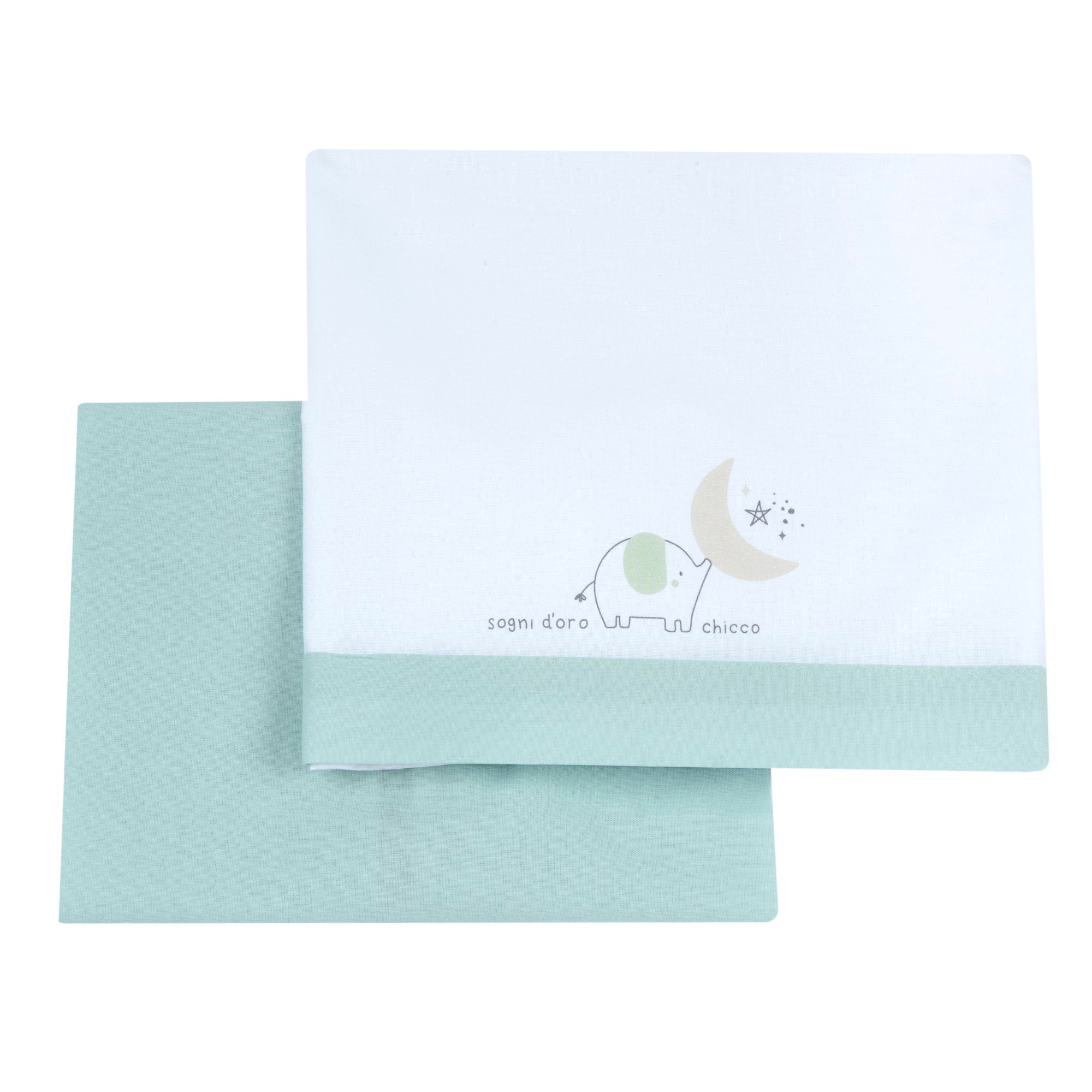 Set 2 pz. lenzuola carrozzina con tenero elefantino - NUOVA COLLEZIONE CHICCO A/I 2026-27