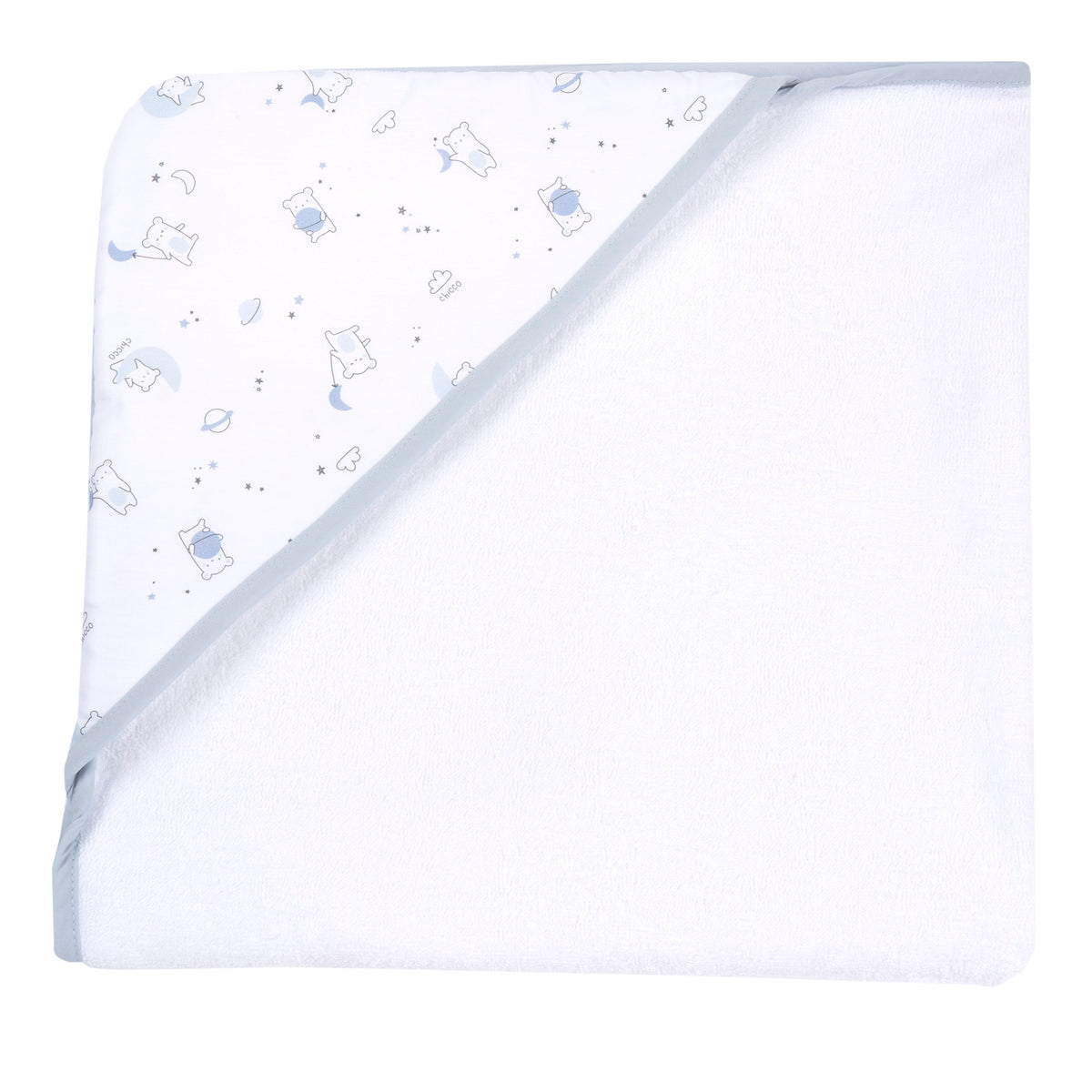 Accappatoio di spugna quadrato con stampa orsetti - NUOVA COLLEZIONE CHICCO A/I 2026-27
