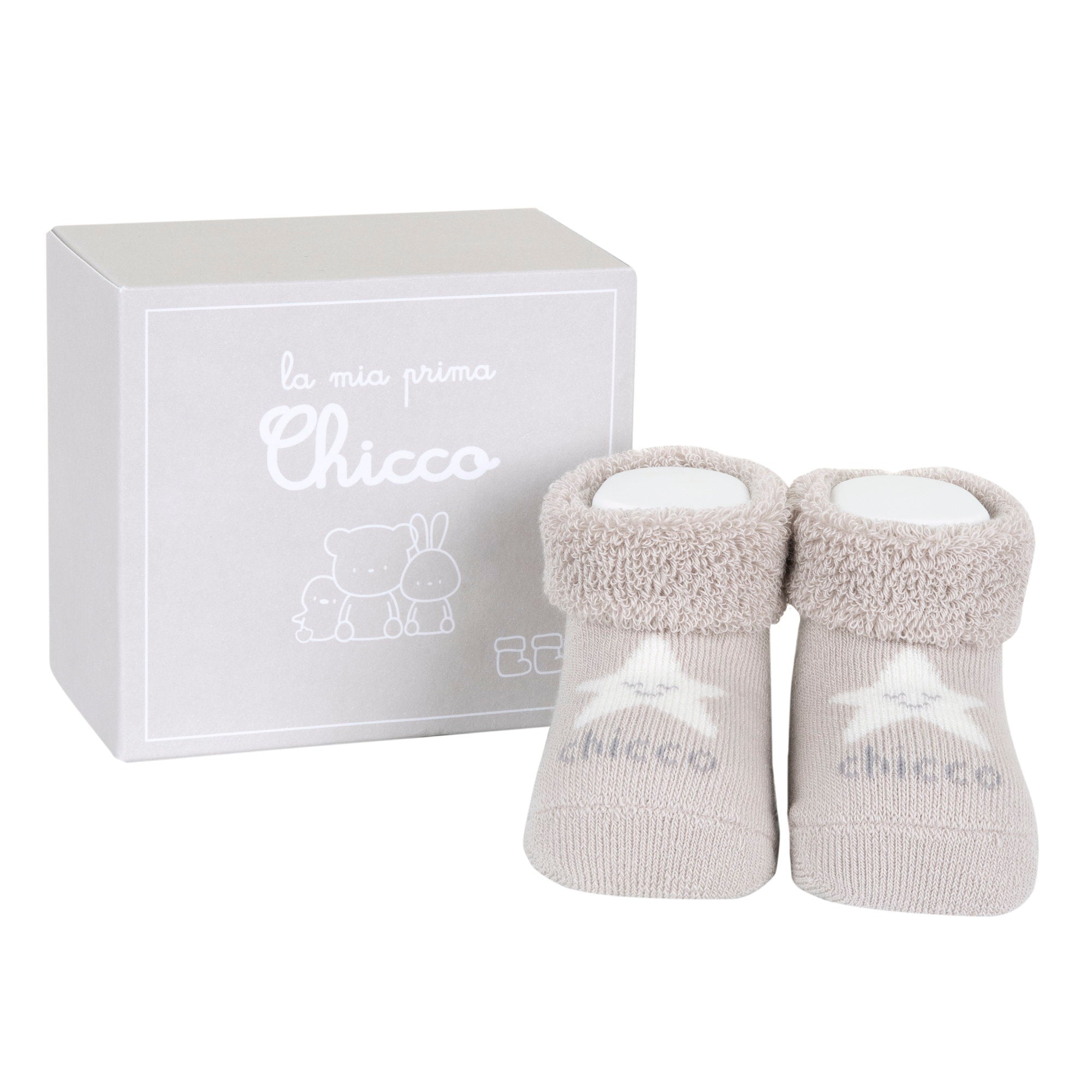 Babbucce di spugna beige con stellina - NUOVA COLLEZIONE CHICCO A/I 2026-27