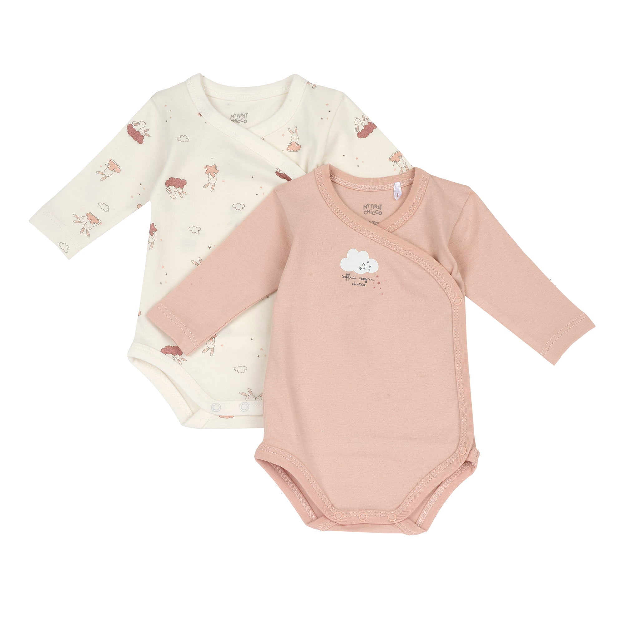 Set 2 body antipanico manica lunga caldo cotone con nuvoletta - NUOVA COLLEZIONE CHICCO A/I 2026-27