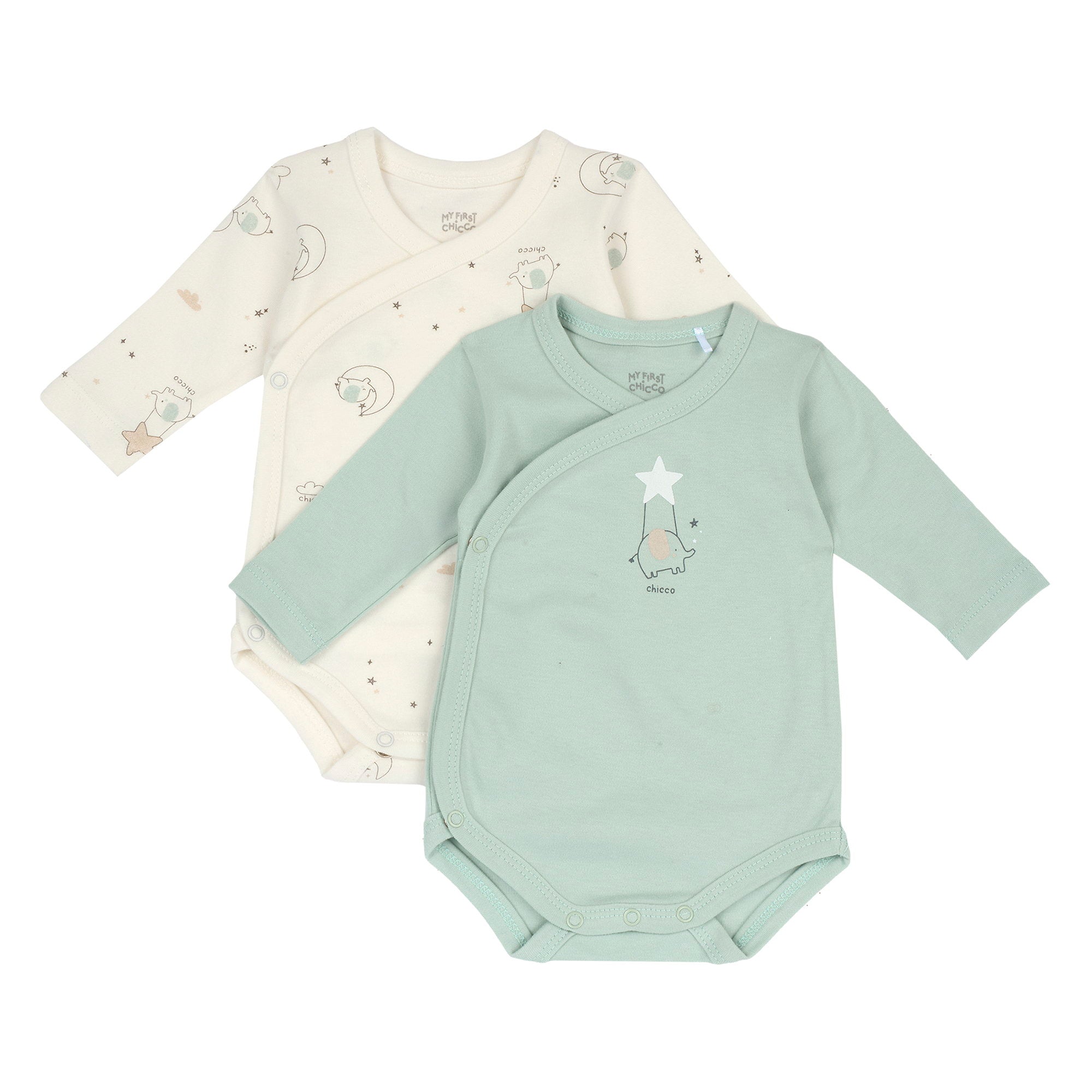 Set 2 body antipanico caldo cotone con elefantino - NUOVA COLLEZIONE CHICCO A/I 2026-27