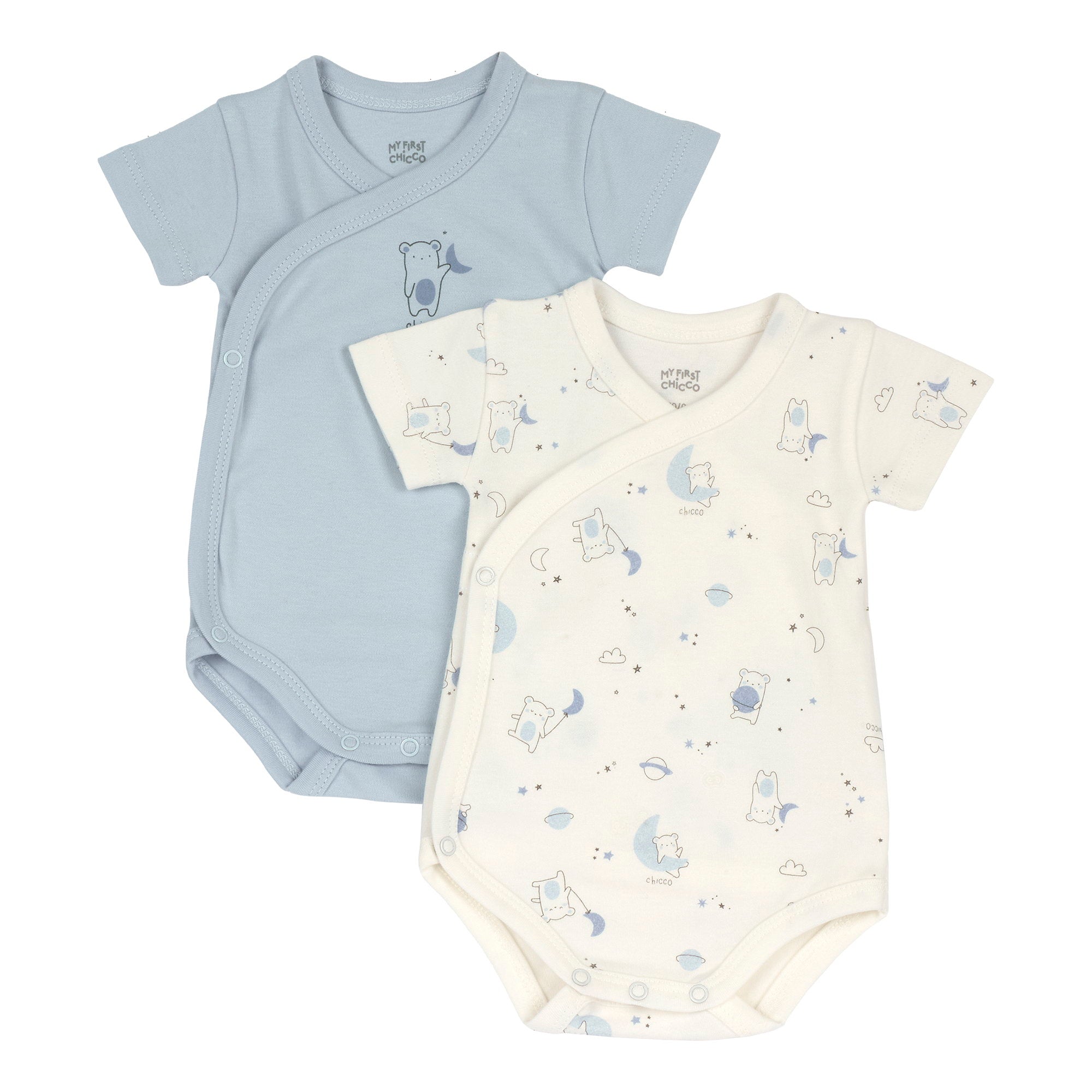 Set 2 body antipanico caldo cotone con orsetti e stelline - NUOVA COLLEZIONE CHICCO A/I 2026-27