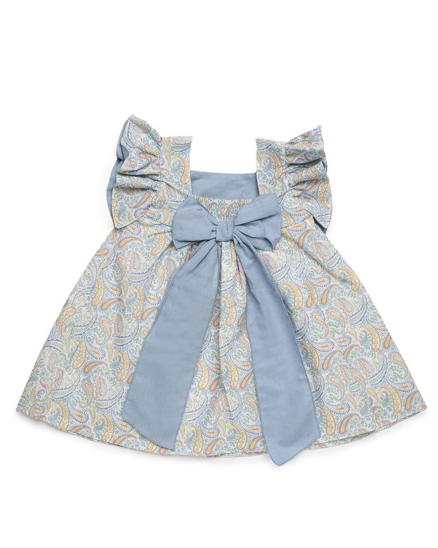 Vestito con manica ad aletta e fioccone sul retro - NUOVA COLLEZIONE JULIANA P/E 2026
